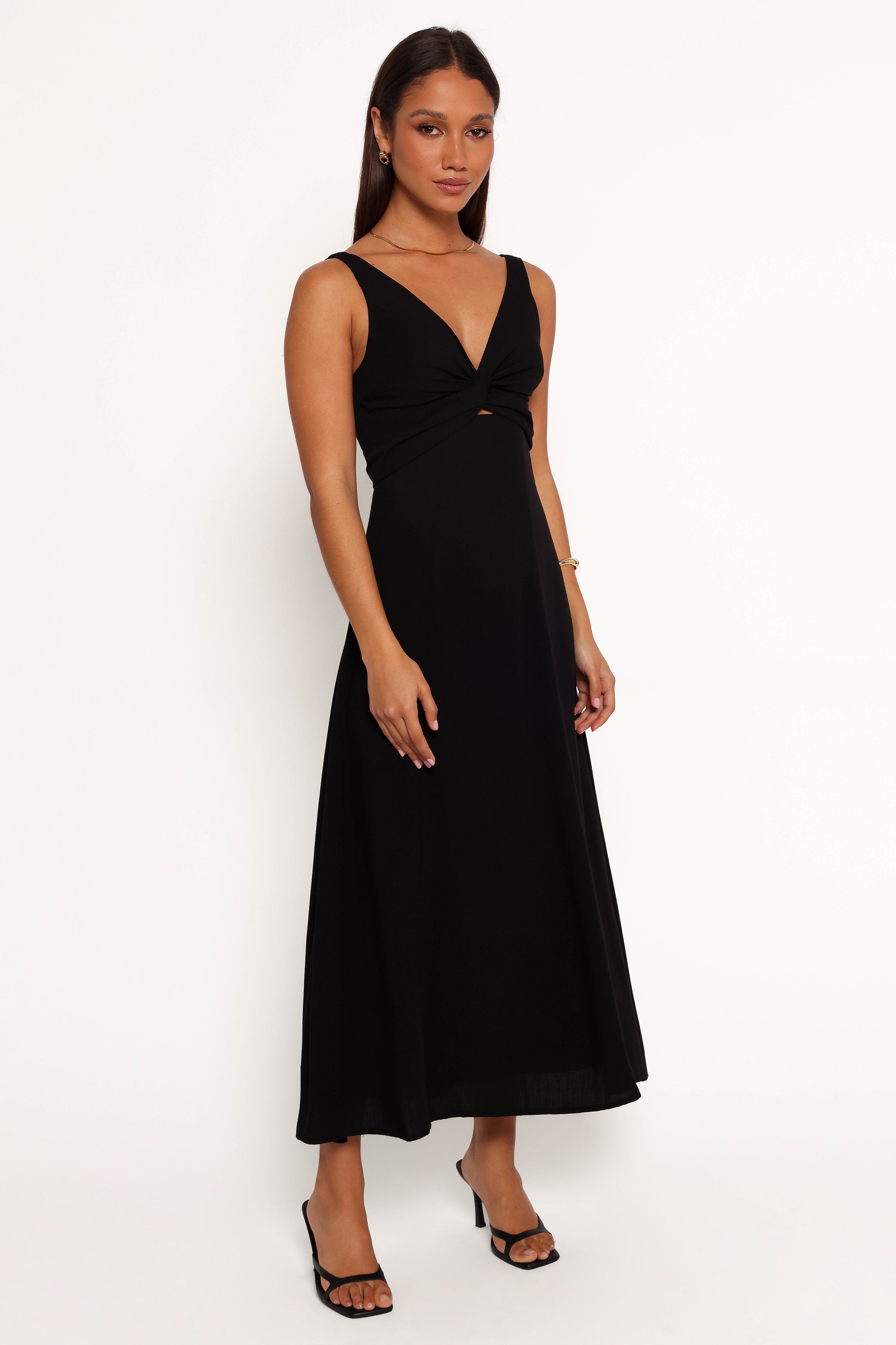 Archer Midi Dress - Black-Aur Fashion