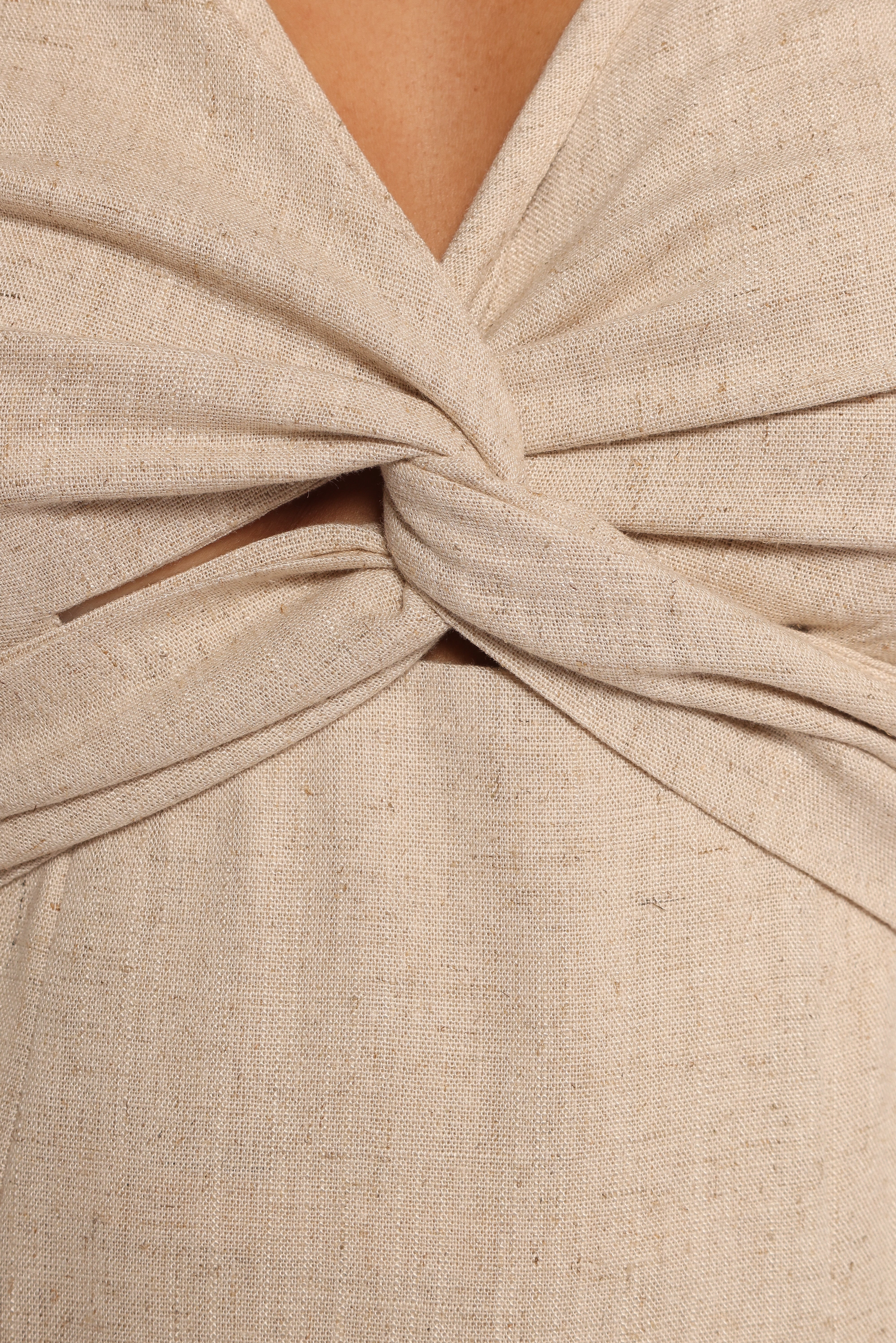 Archer Midi Dress - Oatmeal-Aur Fashion