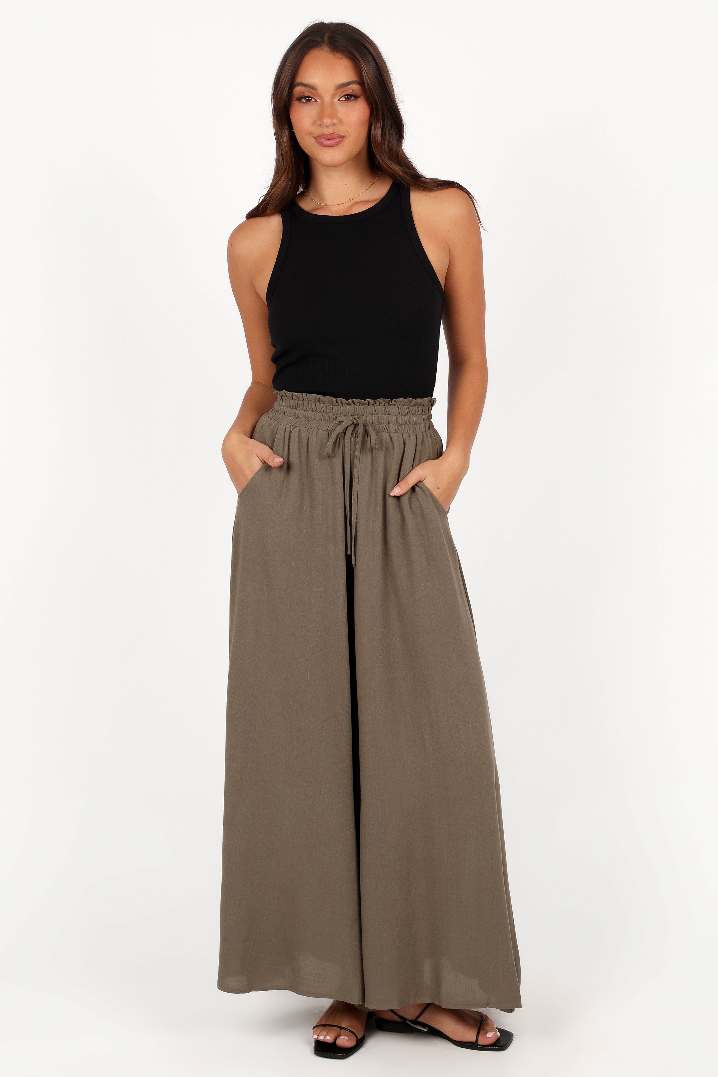 Arden Pant - Olive-Aur Fashion