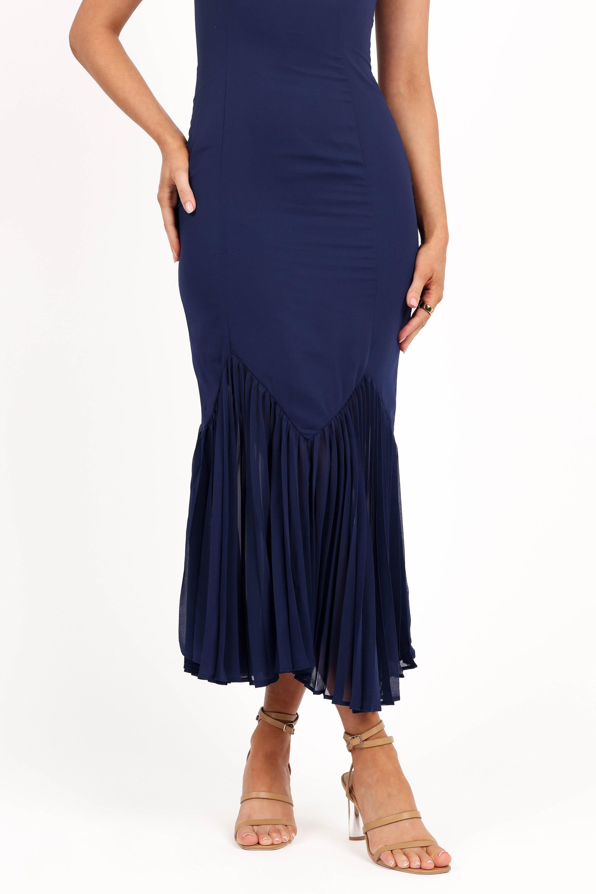 Ashton Midi Dress - Navy-Aur Fashion