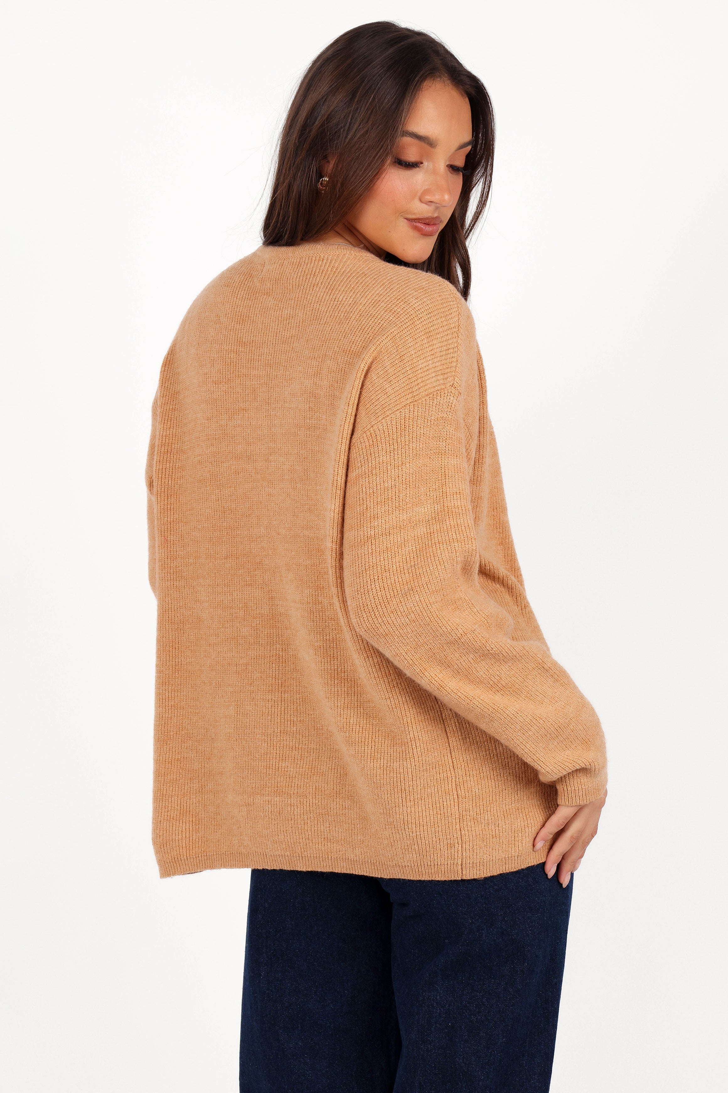 Astor Classic Button Up Cardigan - Caramel-Aur Fashion