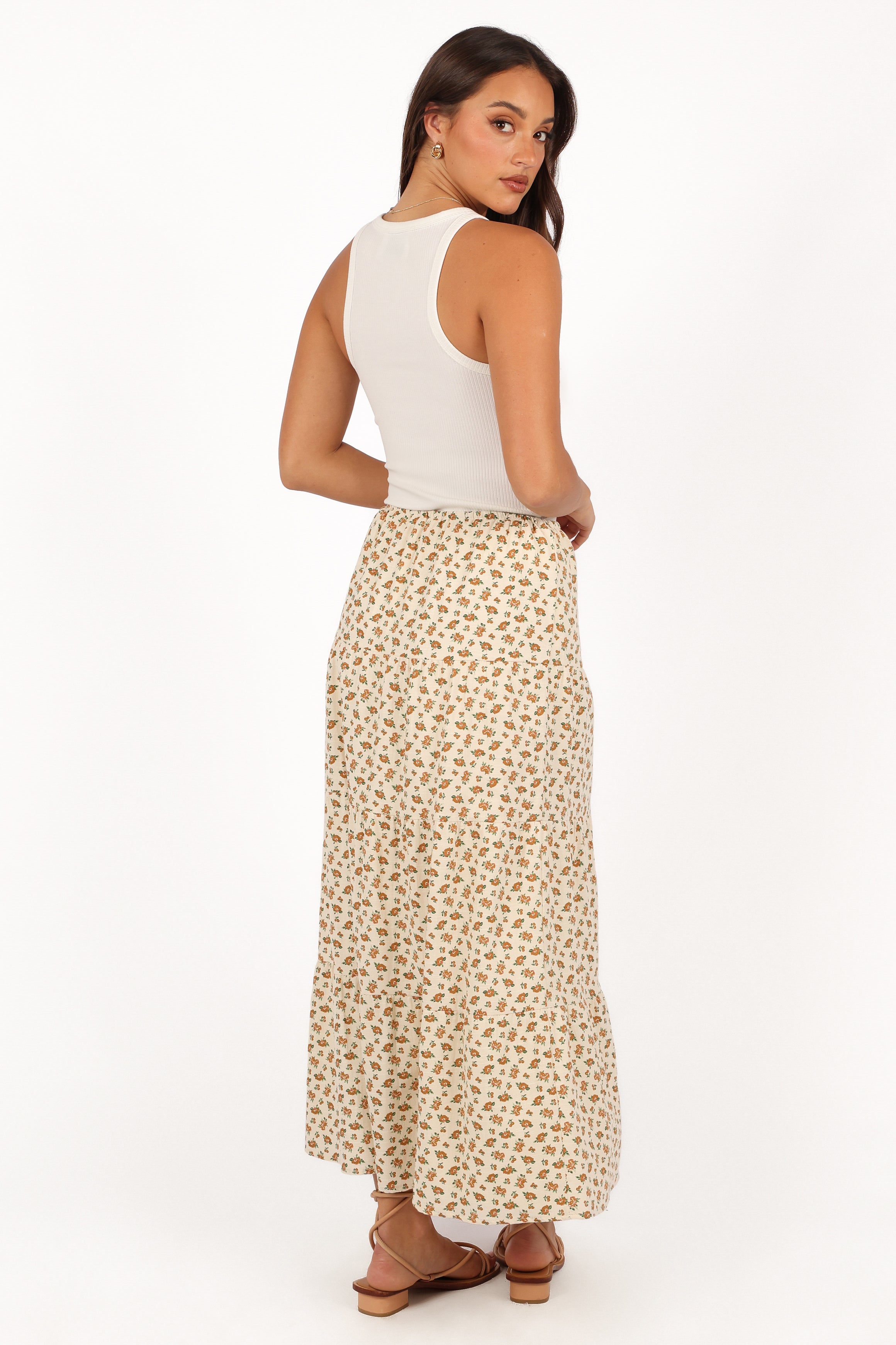Bailey Tiered Maxi Skirt - Yellow-Aur Fashion