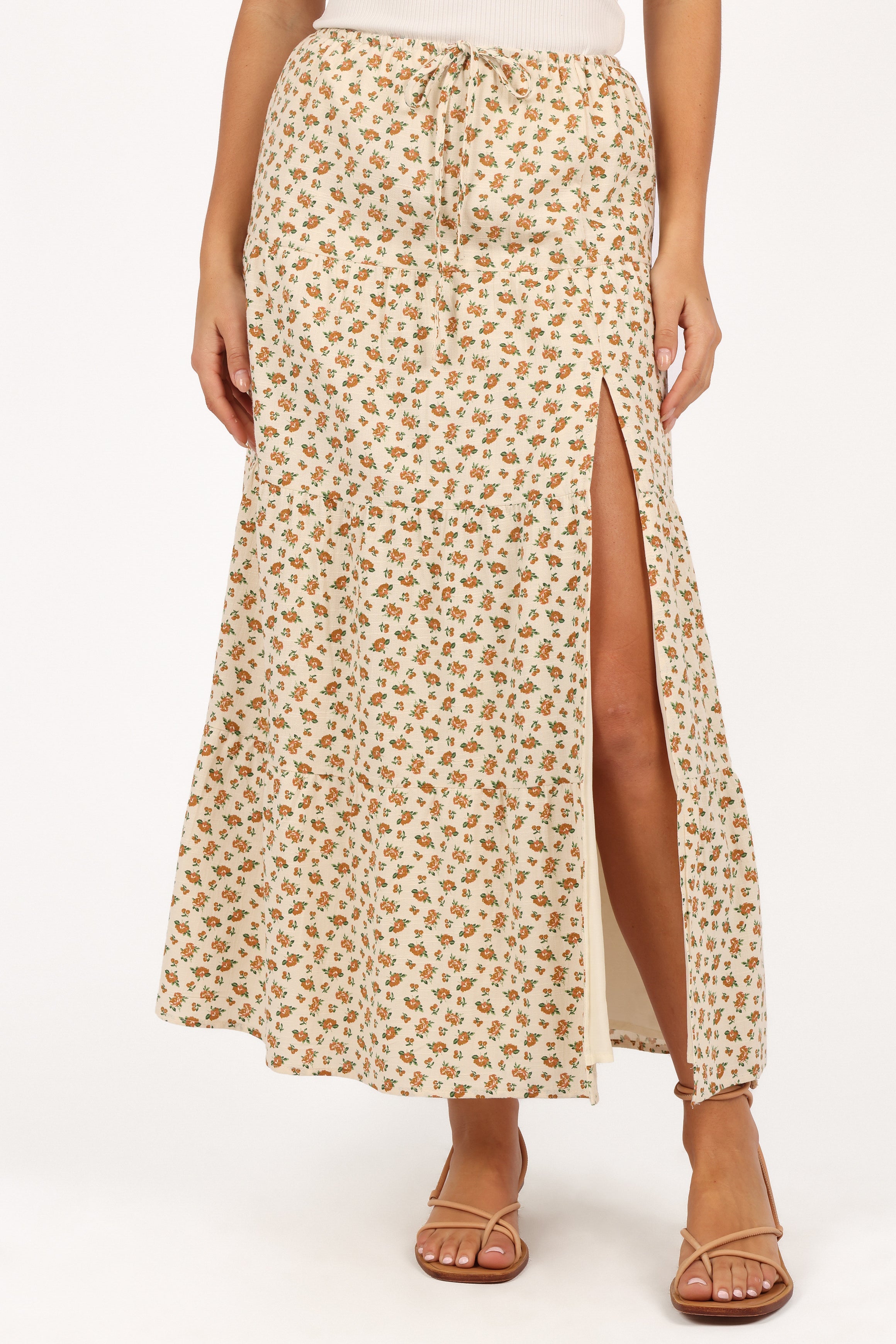 Bailey Tiered Maxi Skirt - Yellow-Aur Fashion