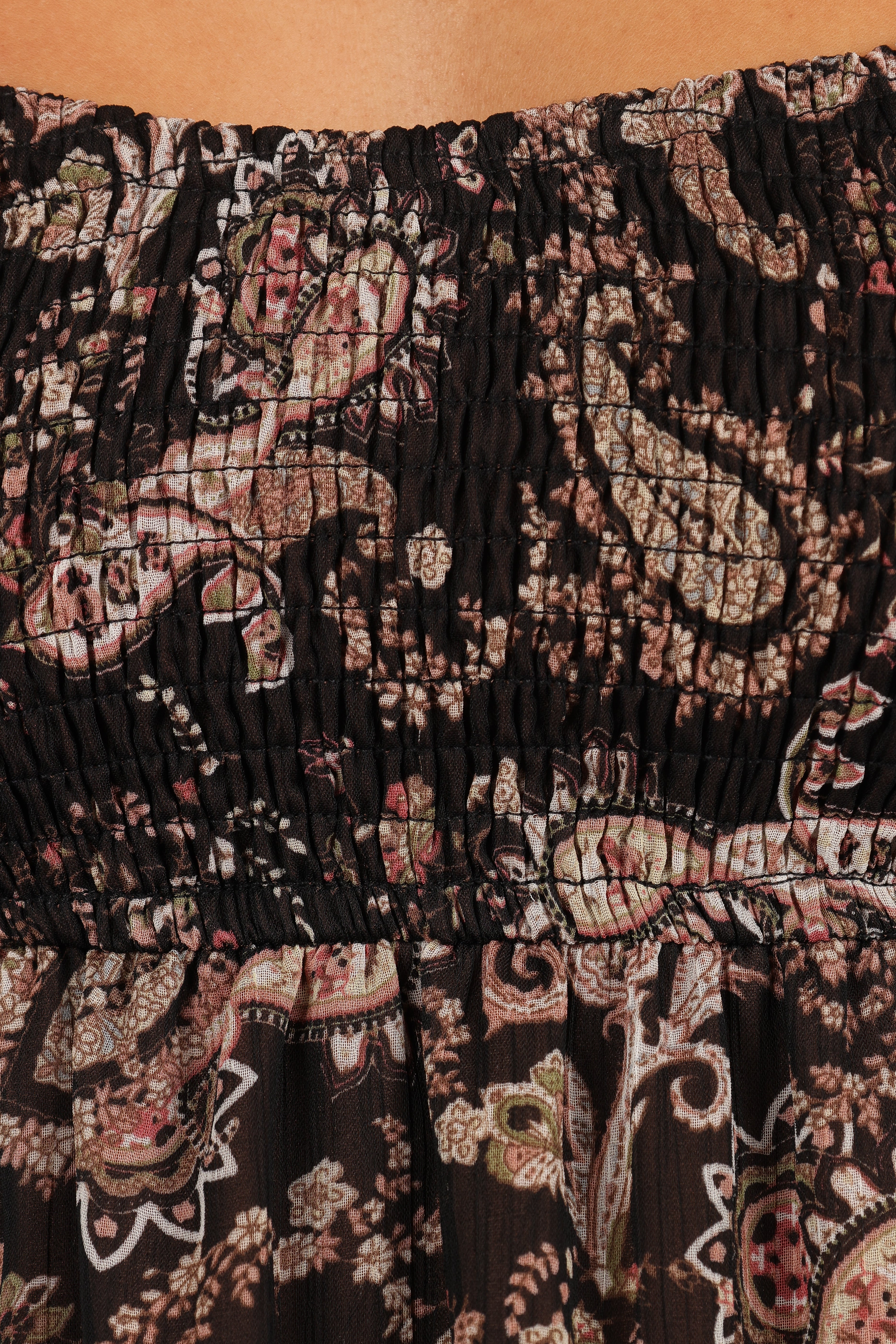 Bates Long Sleeve Mini Dress - Black Multi-Aur Fashion