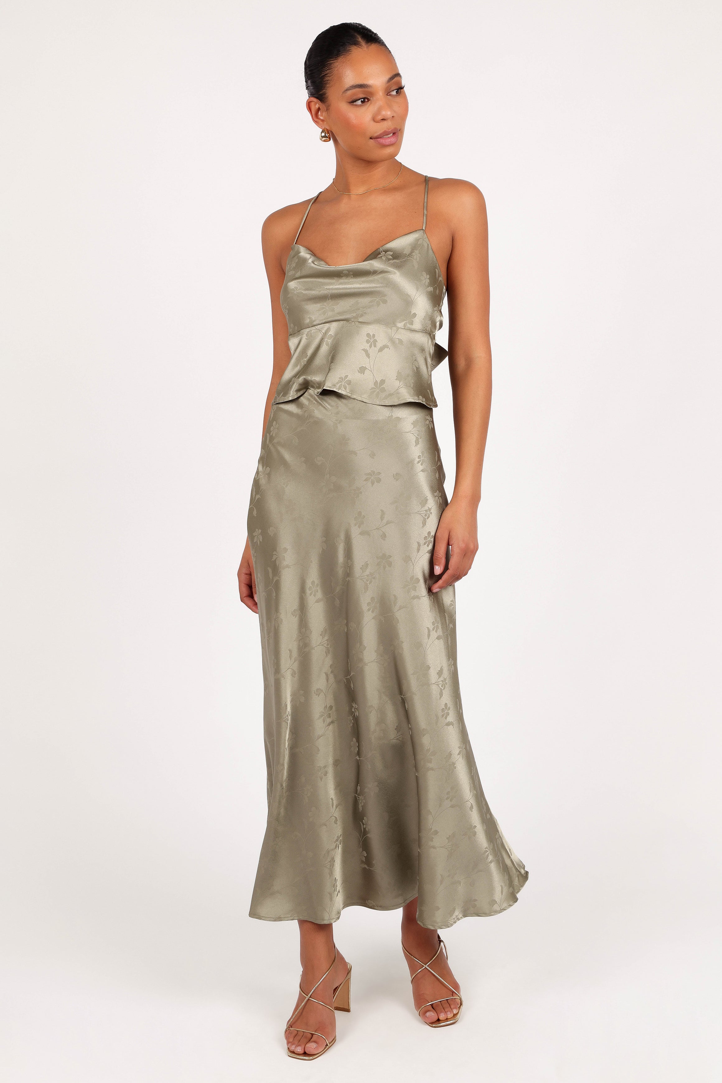 Belle Two Piece Set - Olive-Aur Fashion