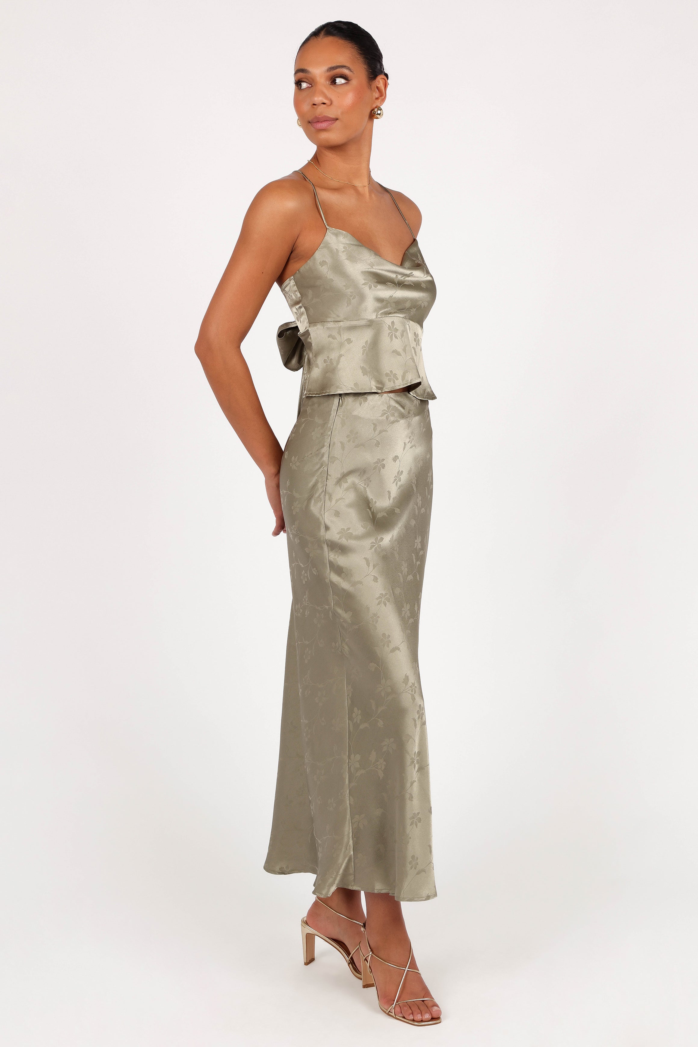 Belle Two Piece Set - Olive-Aur Fashion