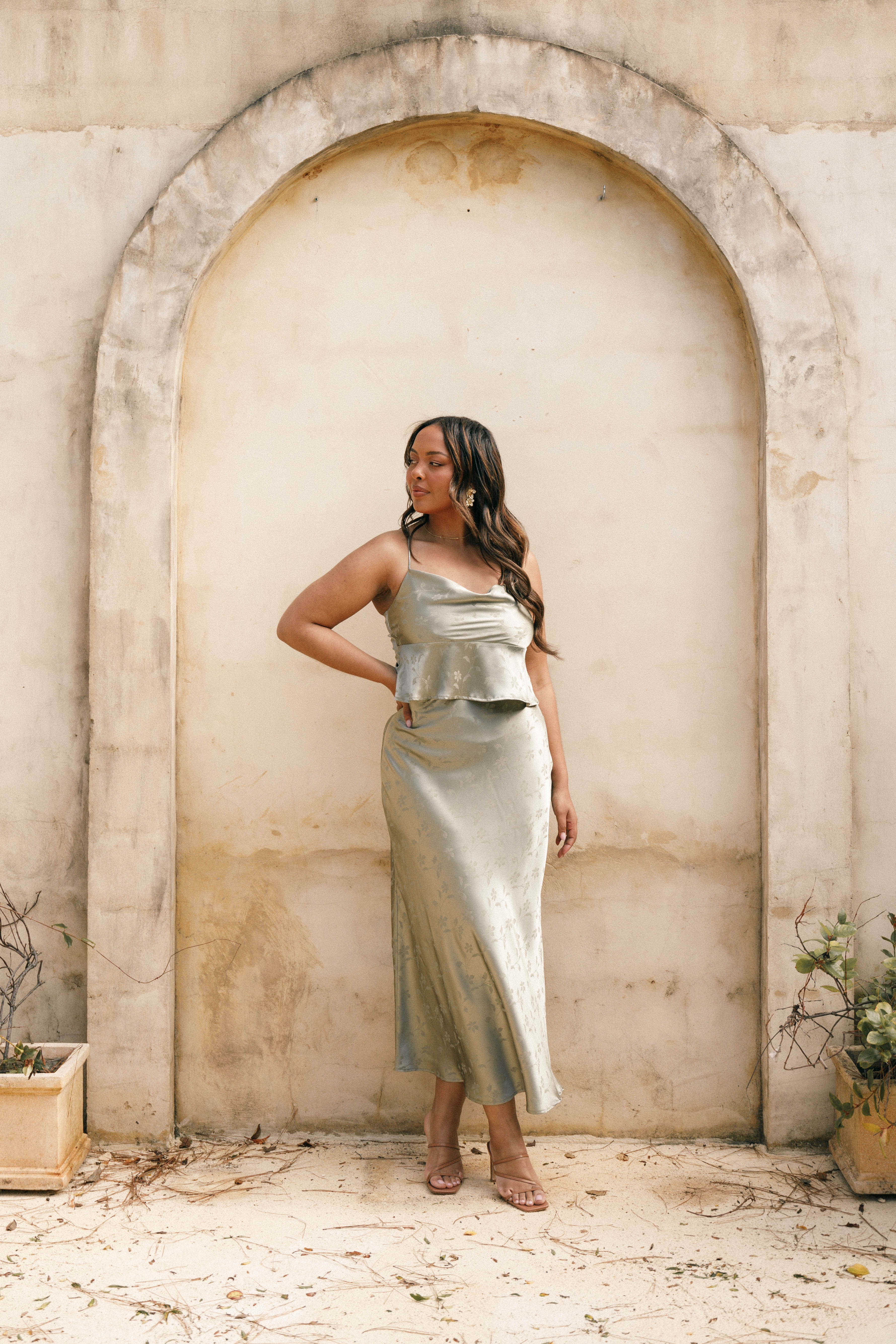 Belle Two Piece Set - Olive-Aur Fashion