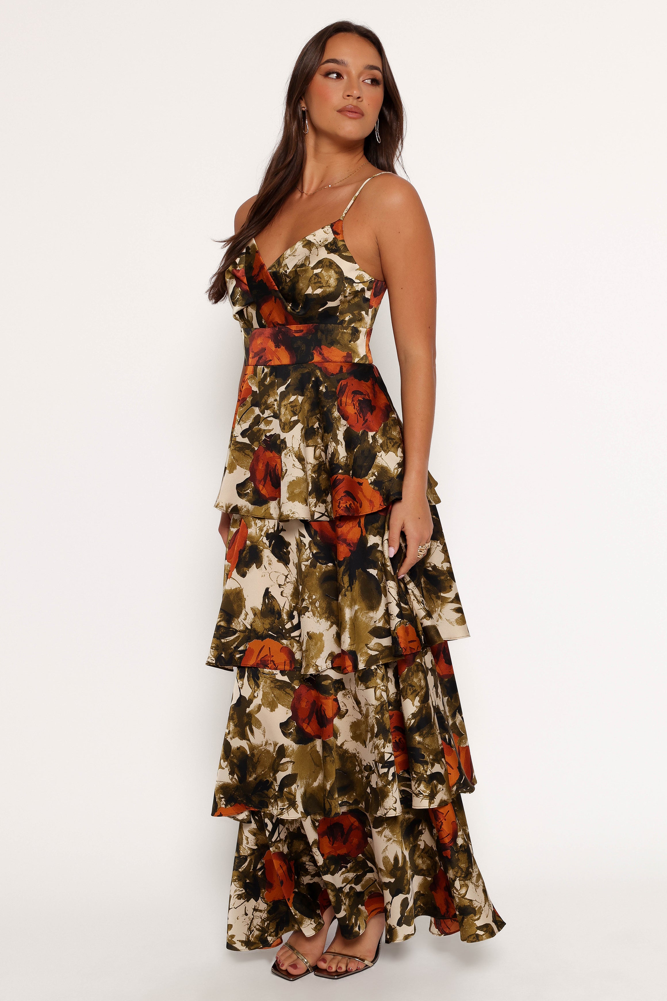 Benny Maxi Dress - Rust/Olive-Aur Fashion