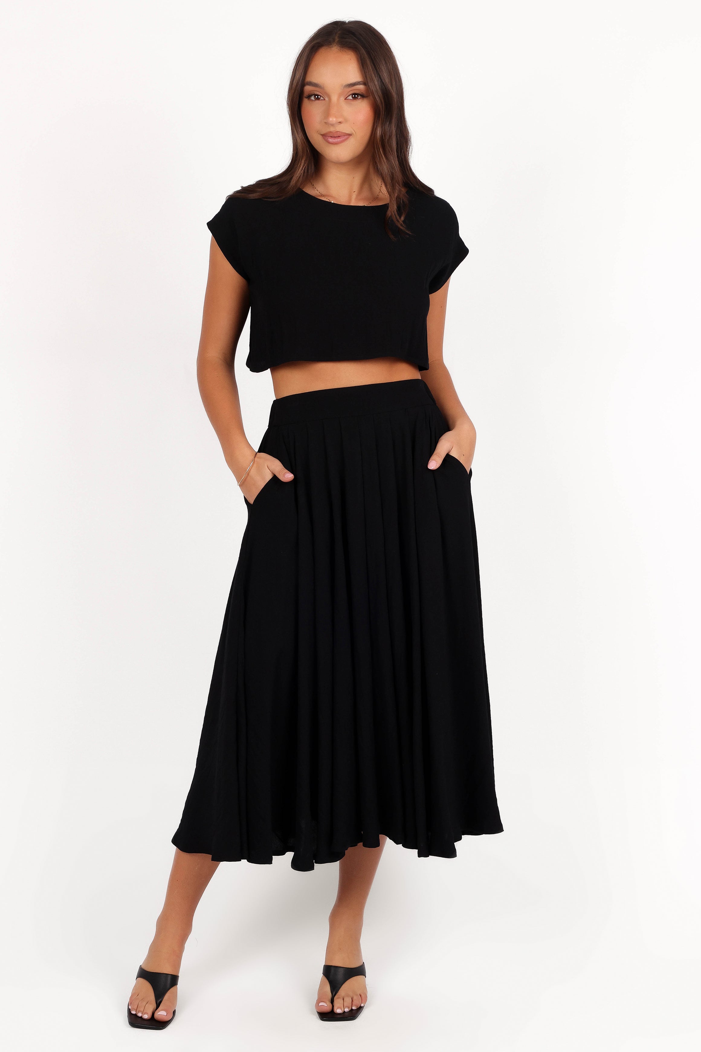 Bessie Two Piece Set - Black-Aur Fashion