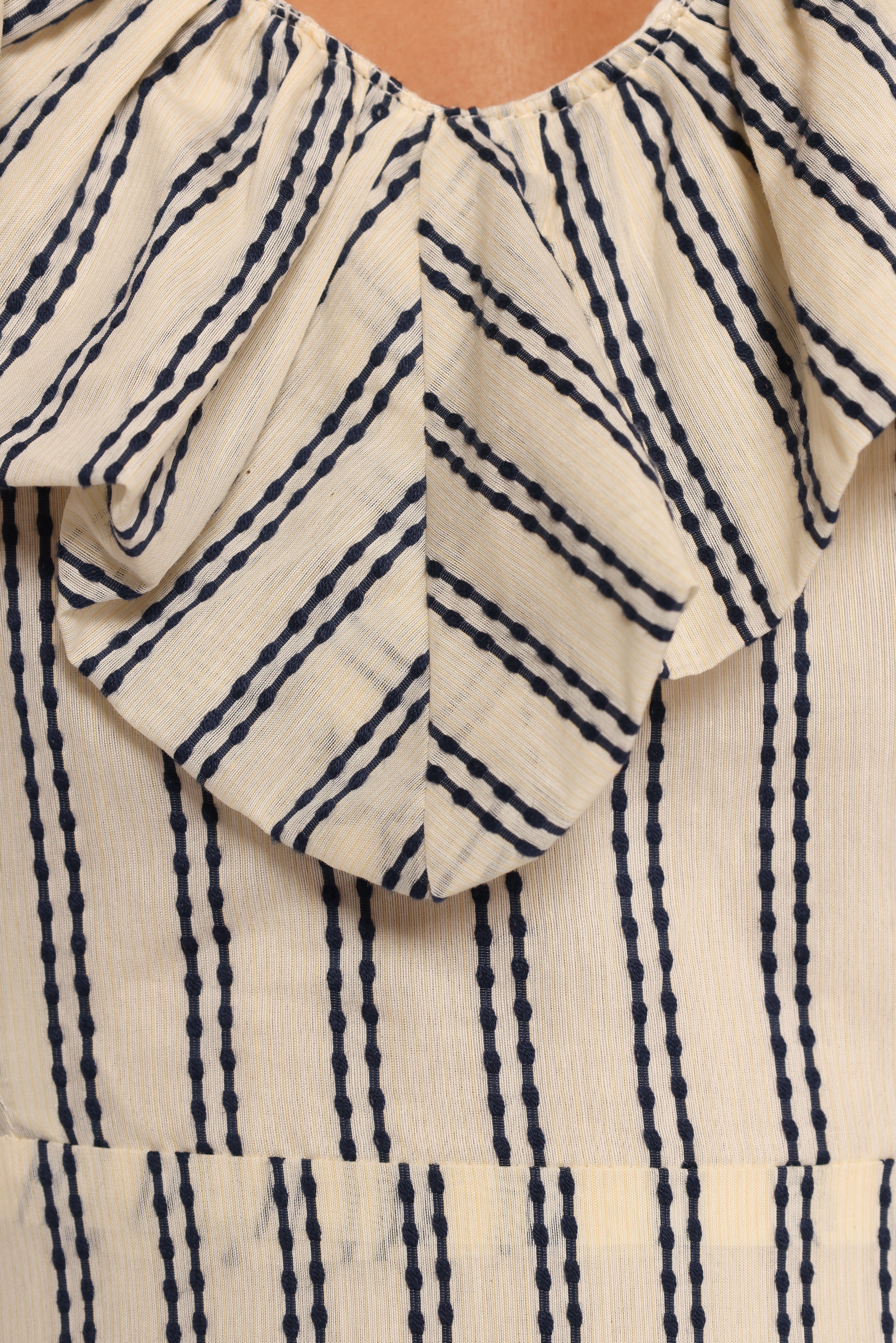 Bobbie Midi Dress - Neutral Stripe-Aur Fashion