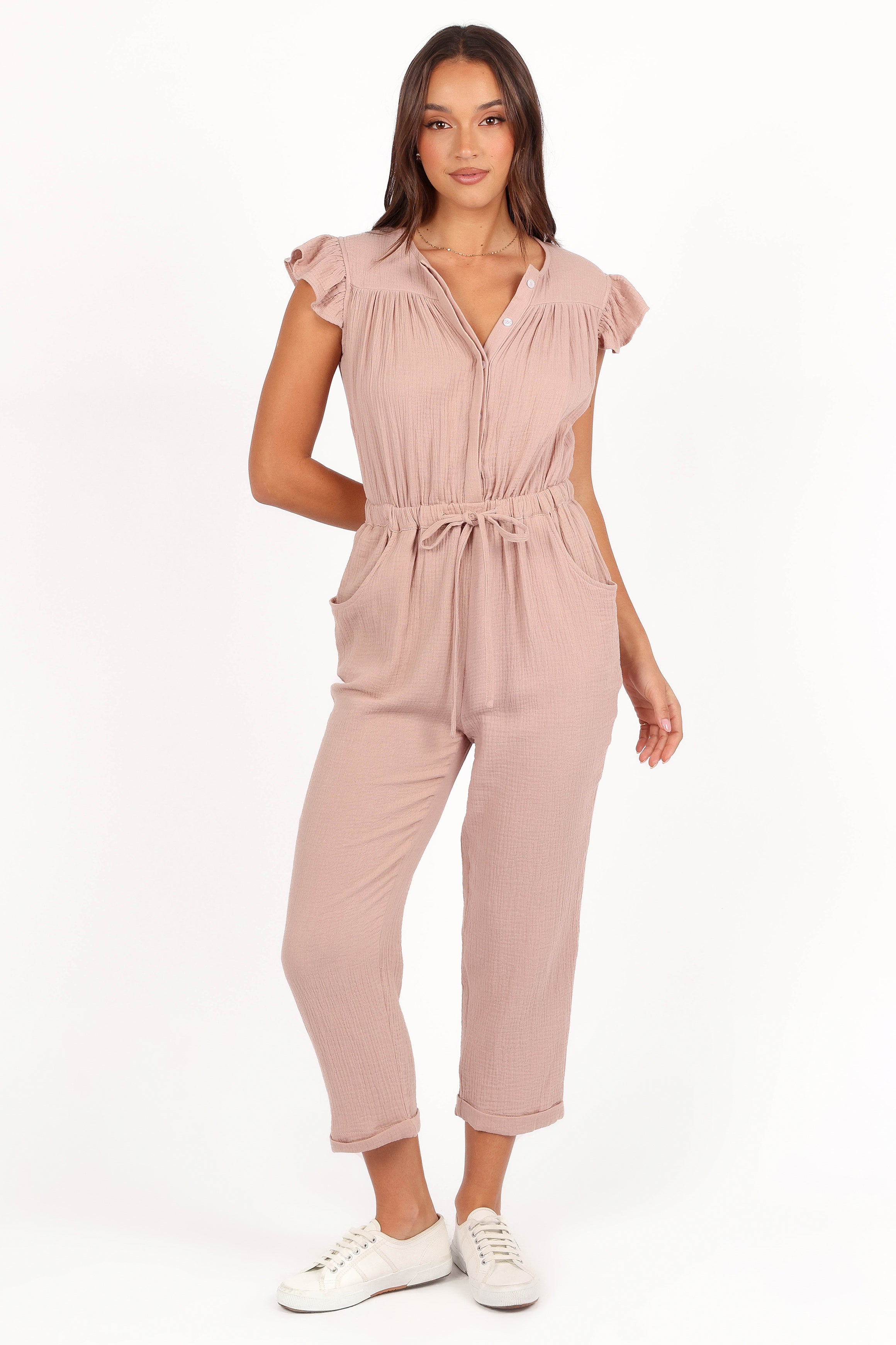 Brooklyn Jumpsuit - Dusty Mauve-Aur Fashion