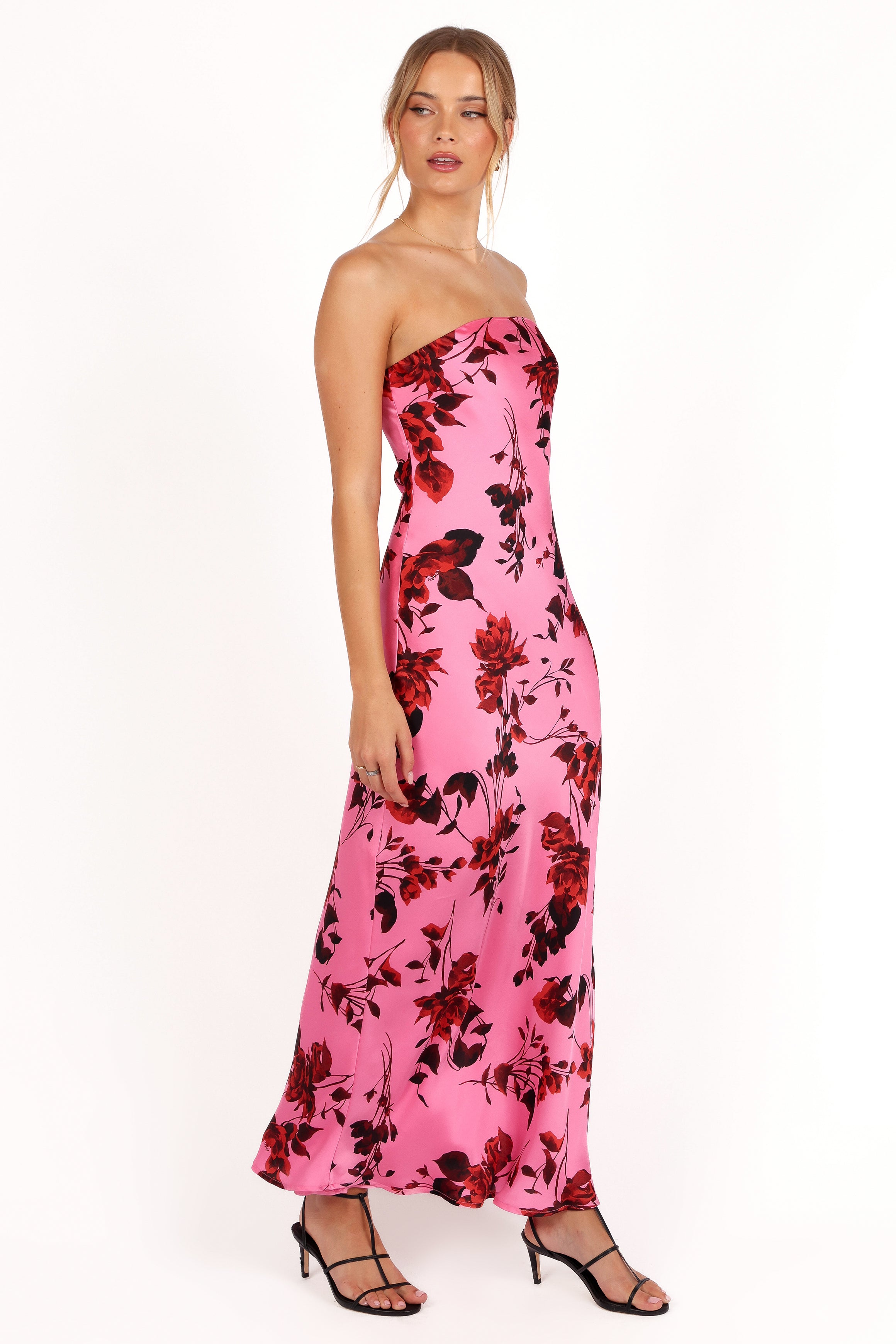 Bryden Maxi Strapless Dress - Rose/Pink-Aur Fashion