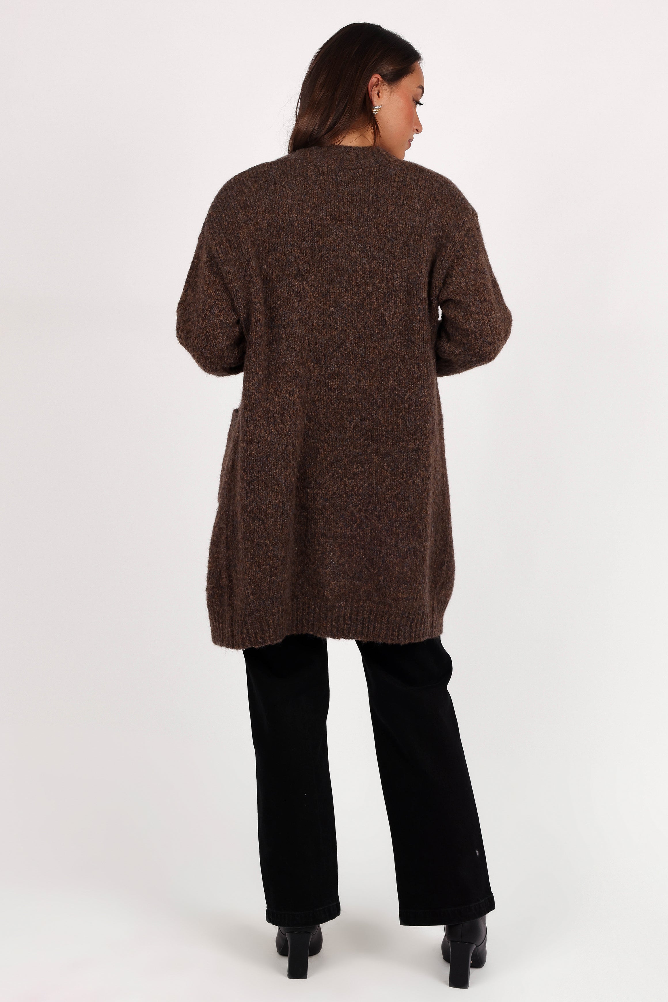 Callan Long Cardigan - Brown-Aur Fashion