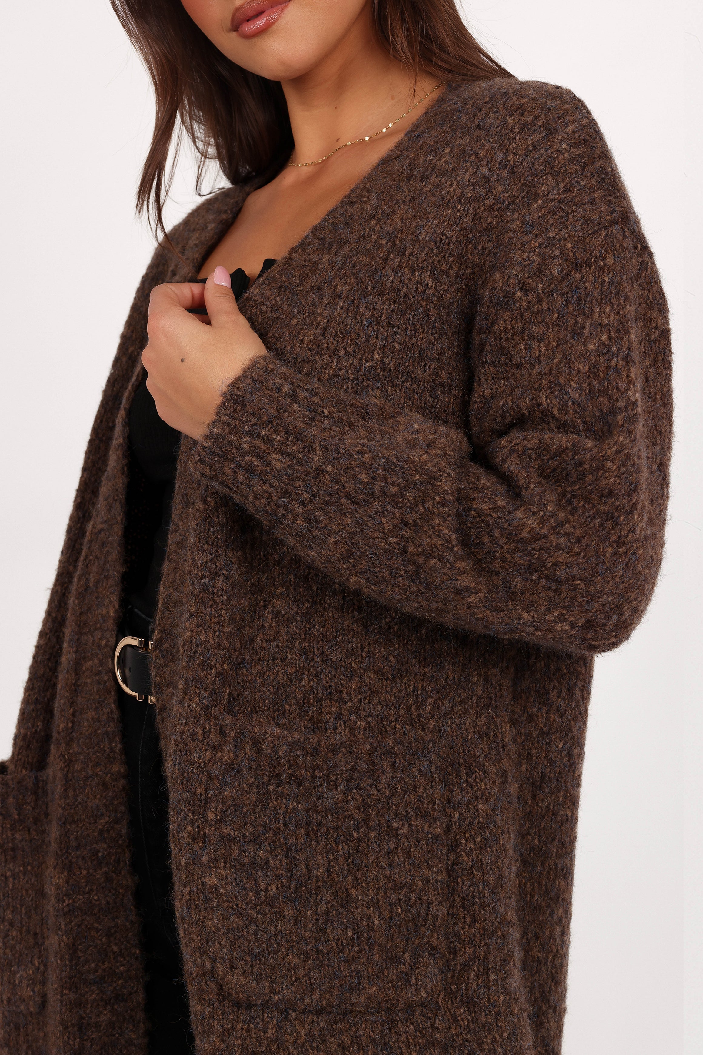 Callan Long Cardigan - Brown-Aur Fashion