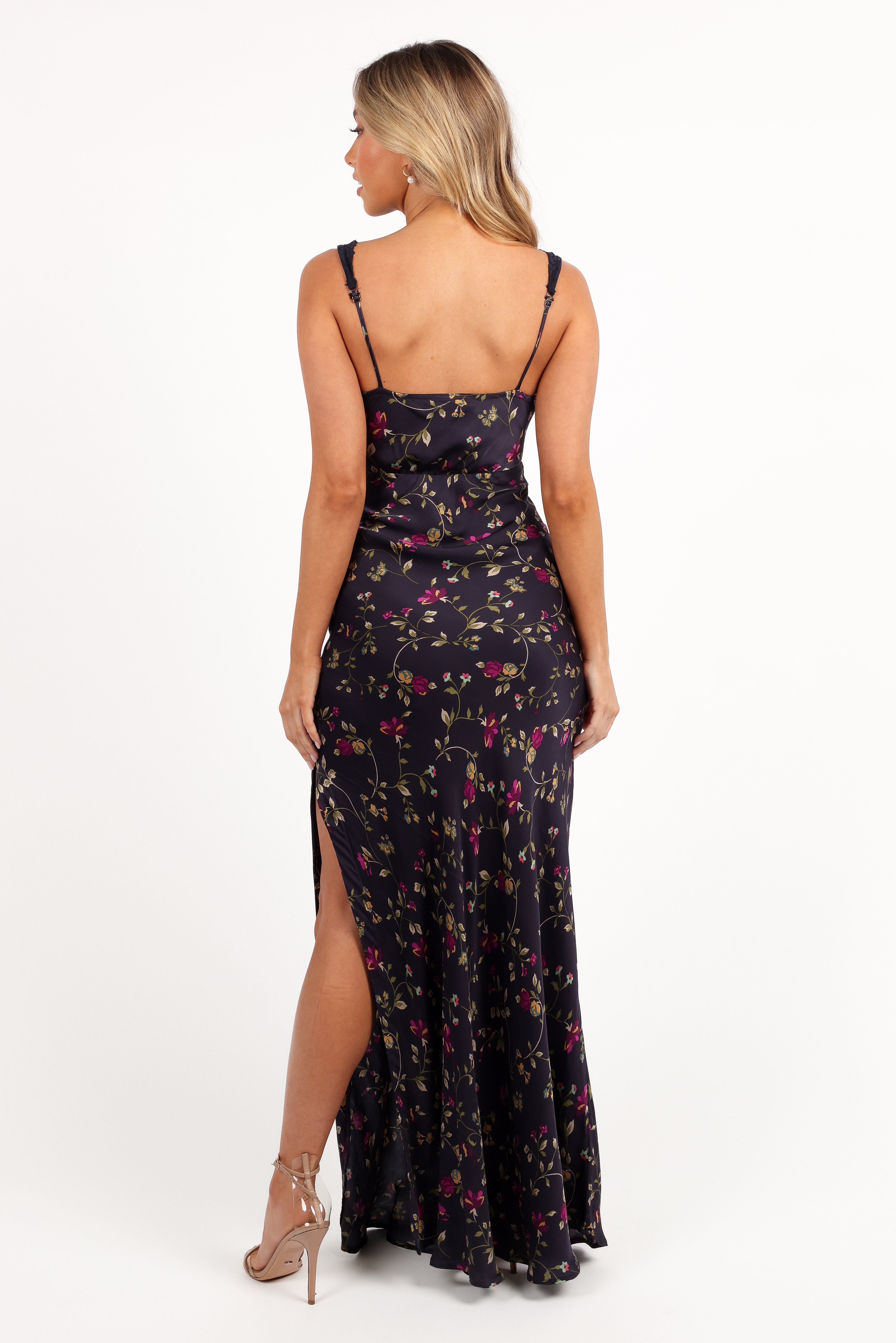 Cammy Maxi Slip Dress - Midnight Floral-Aur Fashion