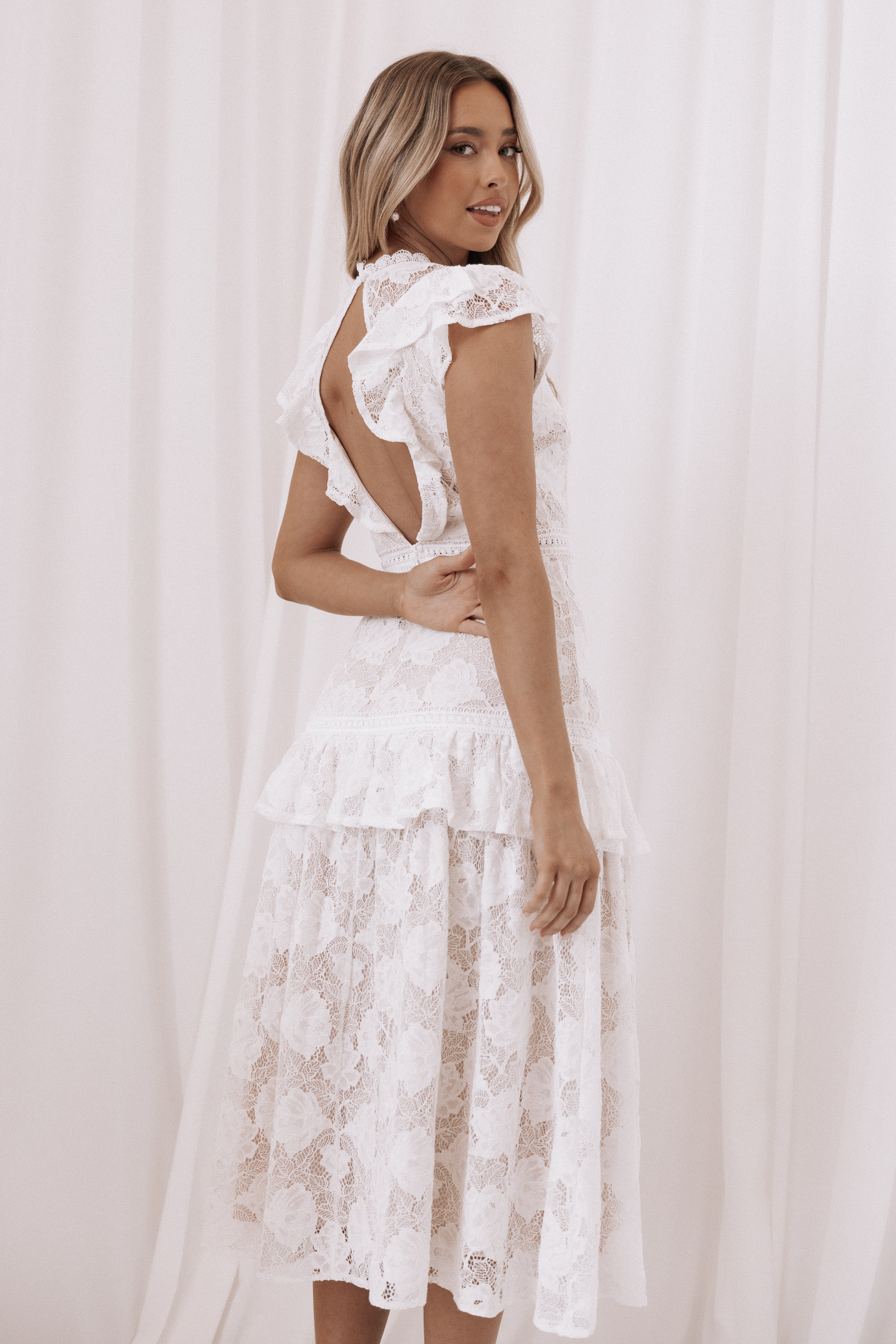 Carol Maxi Dress - White-Aur Fashion