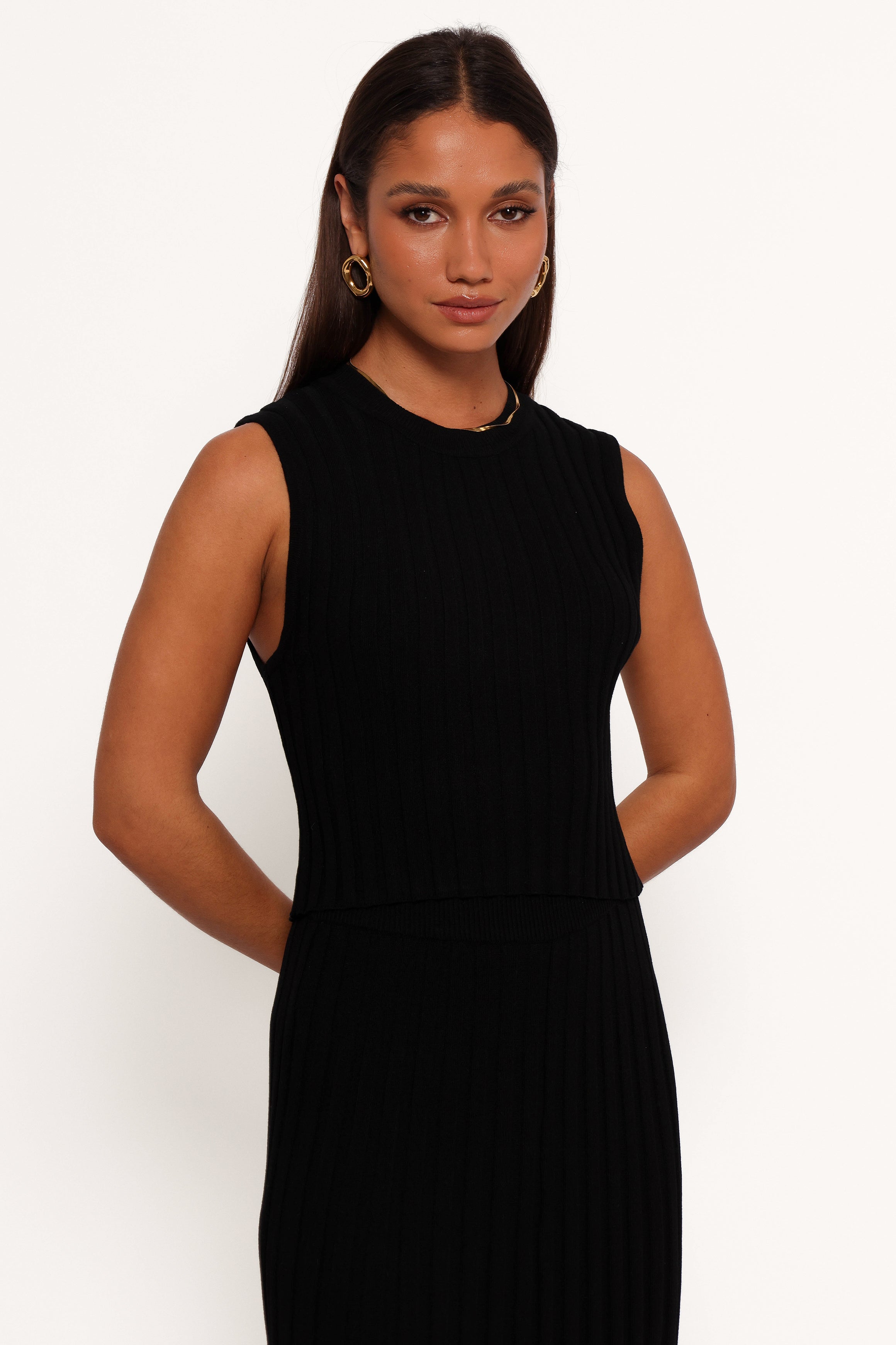 Carson Knit Top - Black-Aur Fashion