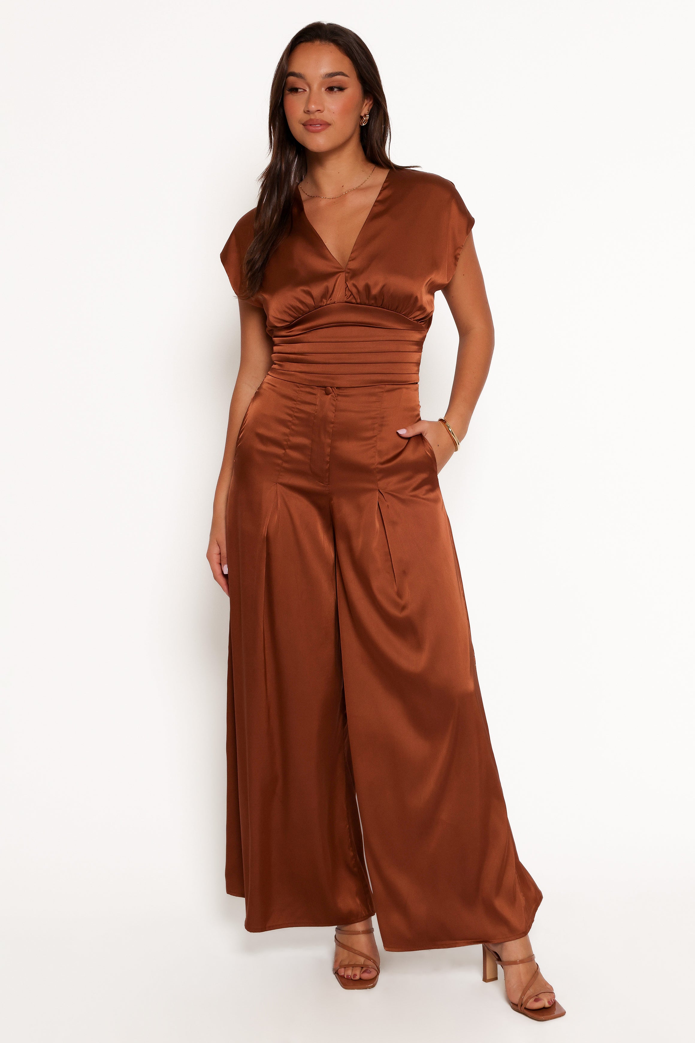 Cassie Two Piece Set - Bronze-Aur Fashion
