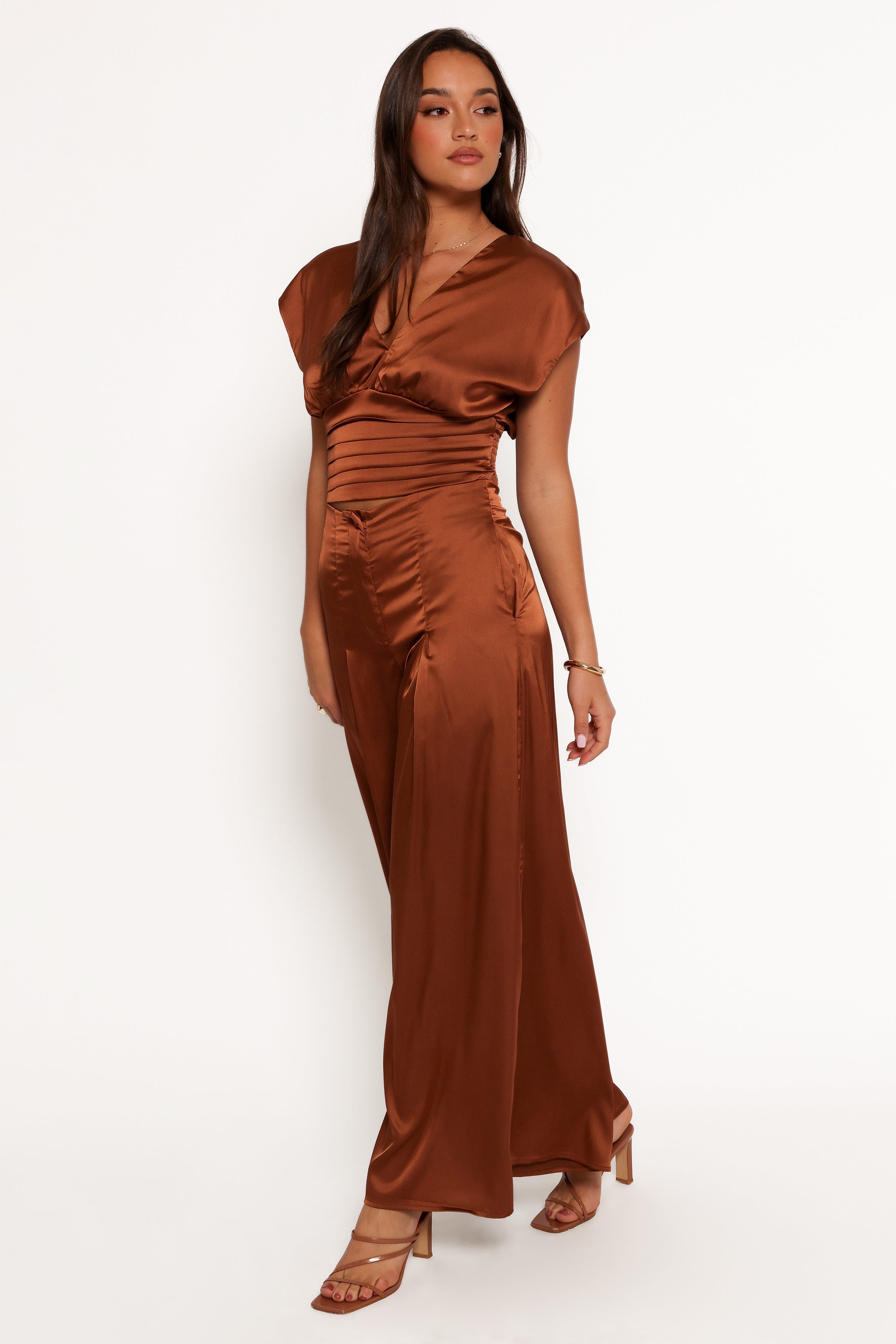 Cassie Two Piece Set - Bronze-Aur Fashion