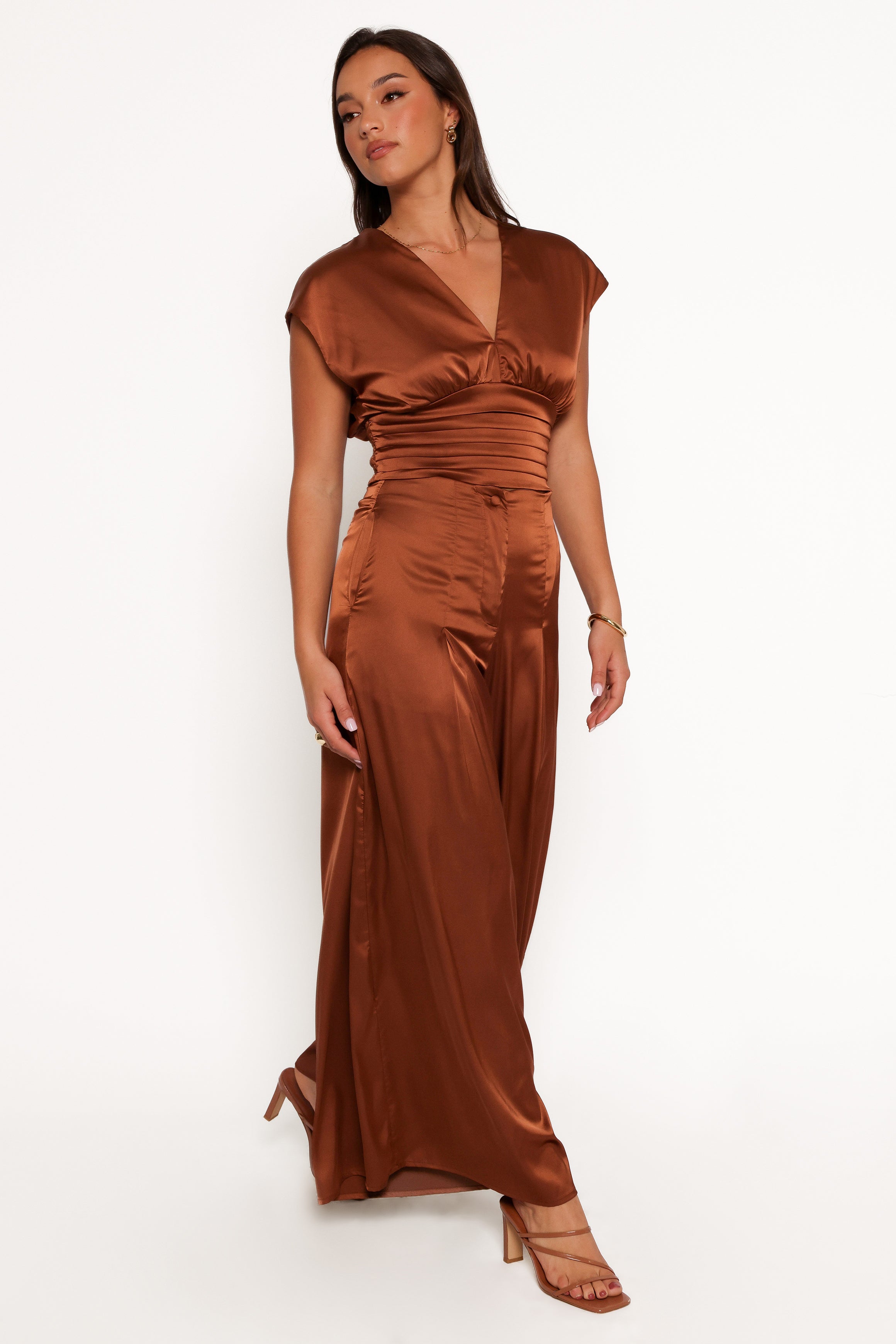 Cassie Two Piece Set - Bronze-Aur Fashion