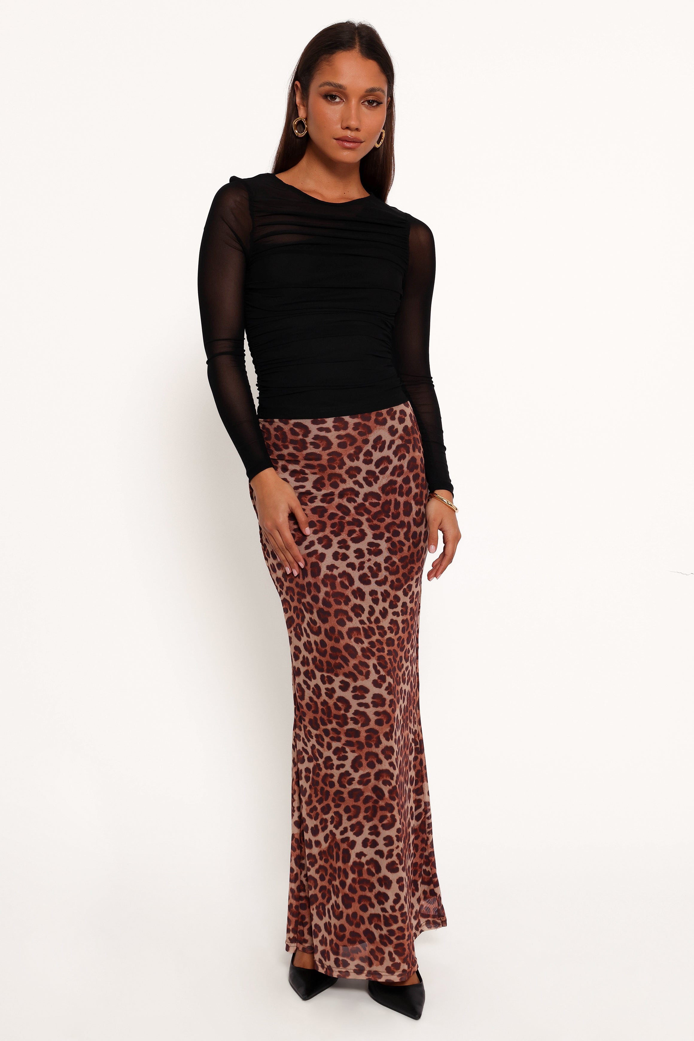 Cici Maxi Skirt - Leopard-Aur Fashion
