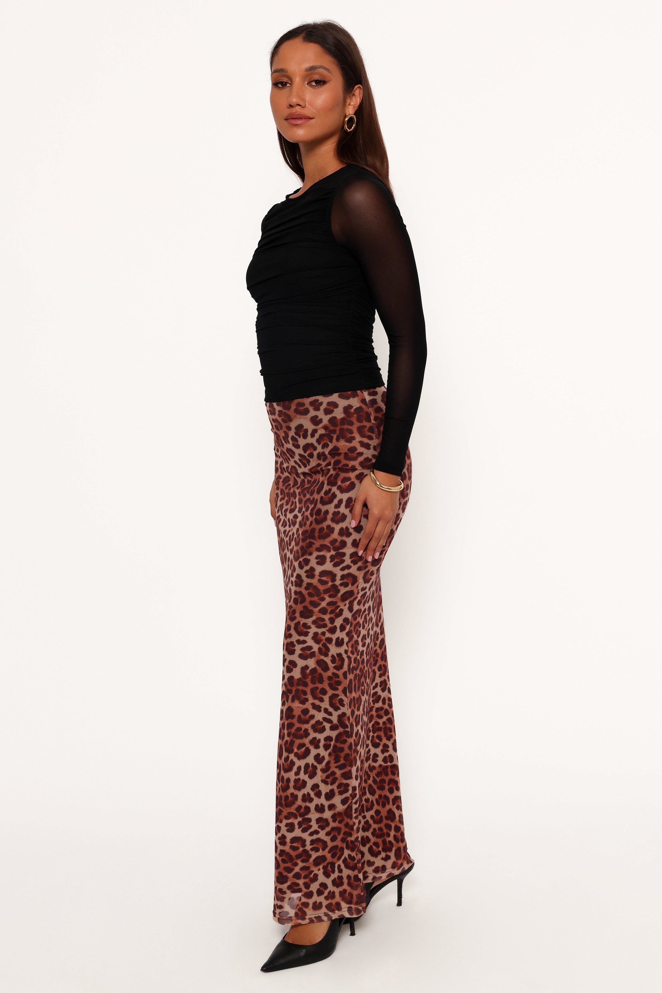 Cici Maxi Skirt - Leopard-Aur Fashion