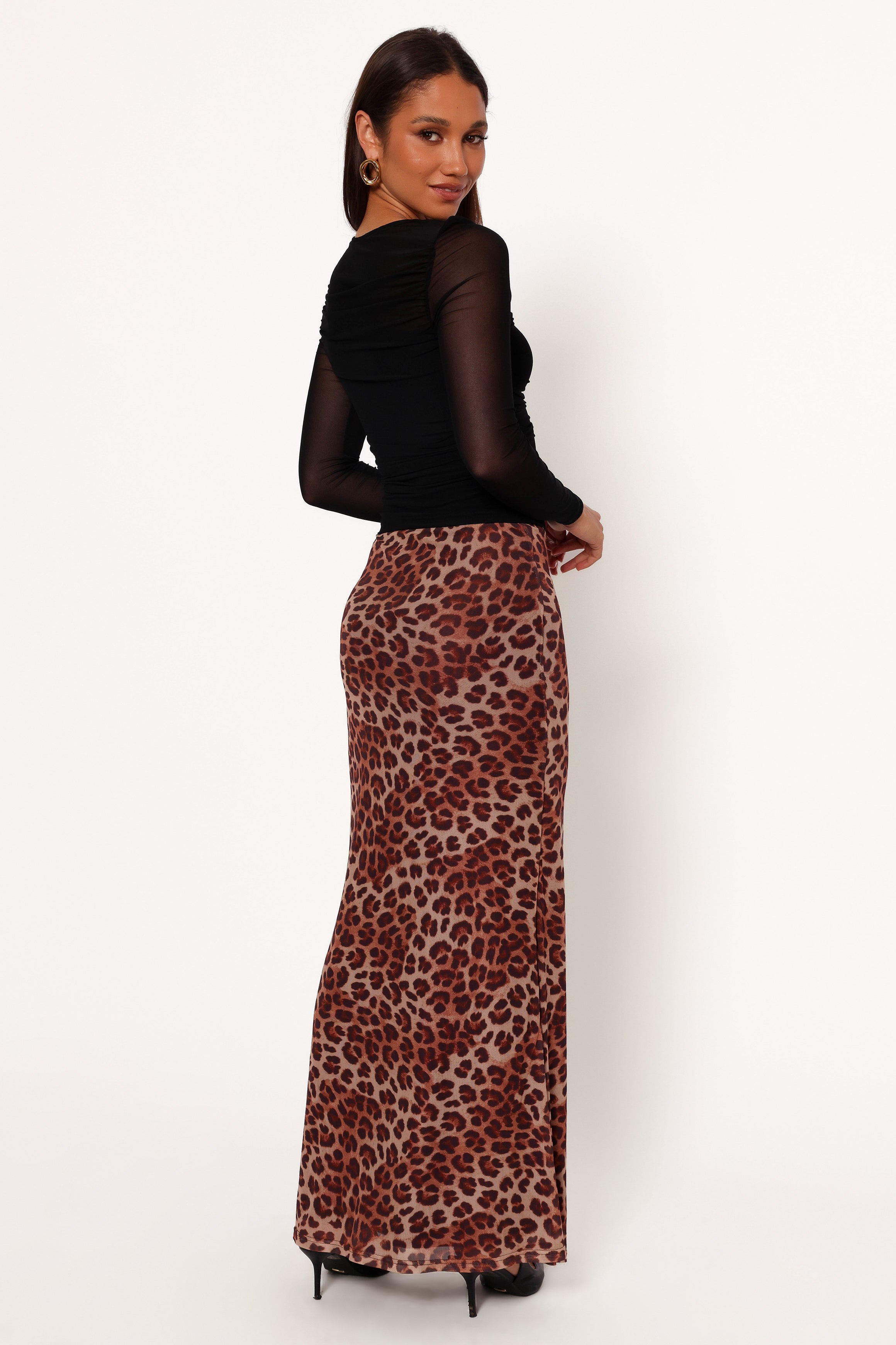 Cici Maxi Skirt - Leopard-Aur Fashion