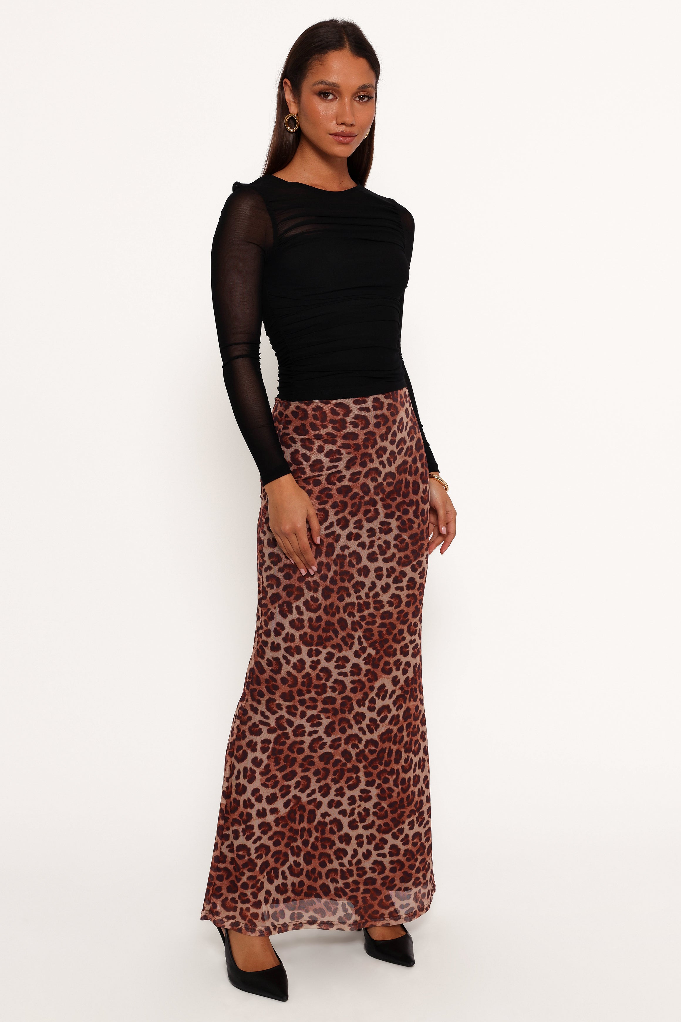 Cici Maxi Skirt - Leopard-Aur Fashion