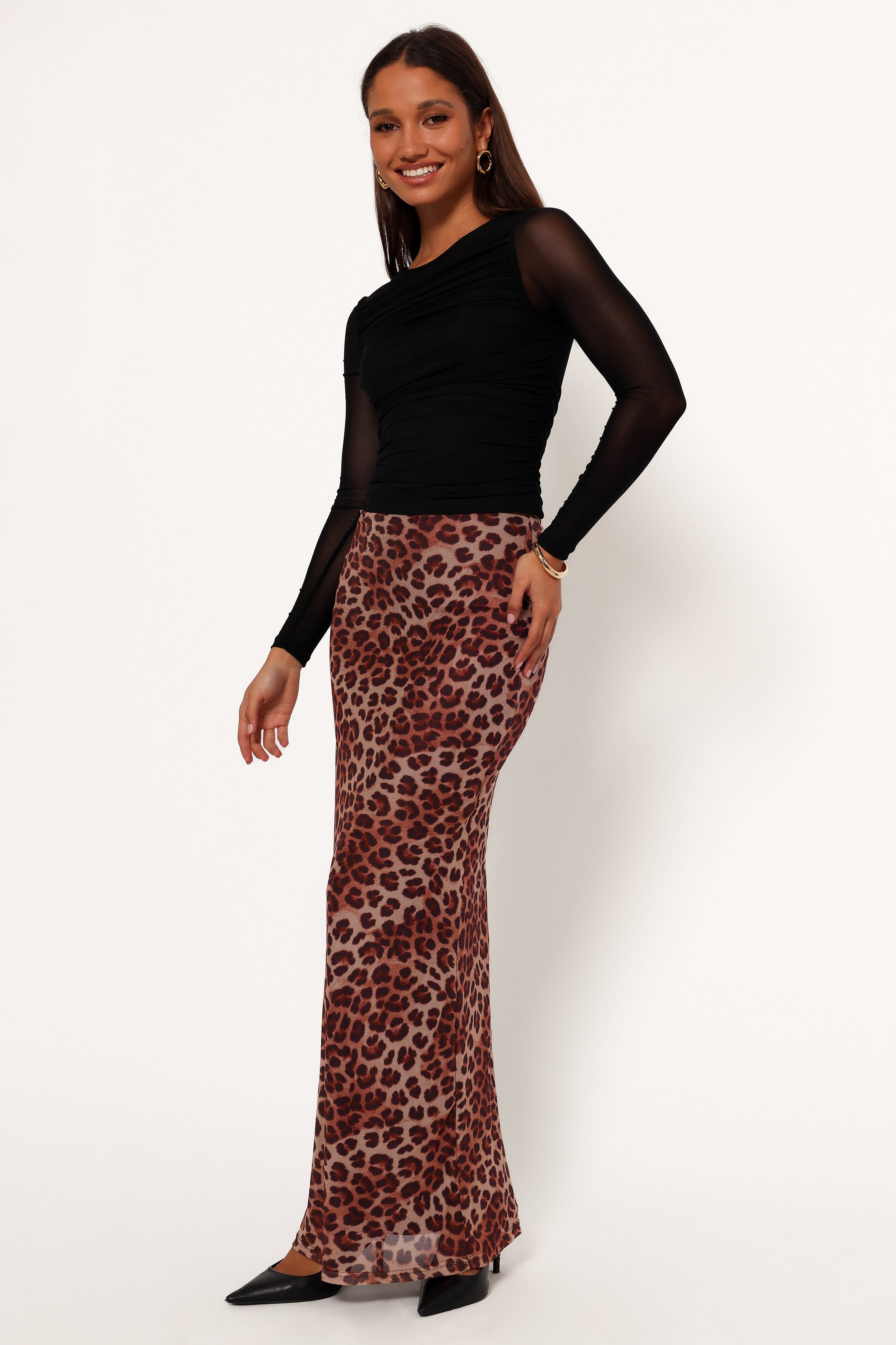 Cici Maxi Skirt - Leopard-Aur Fashion