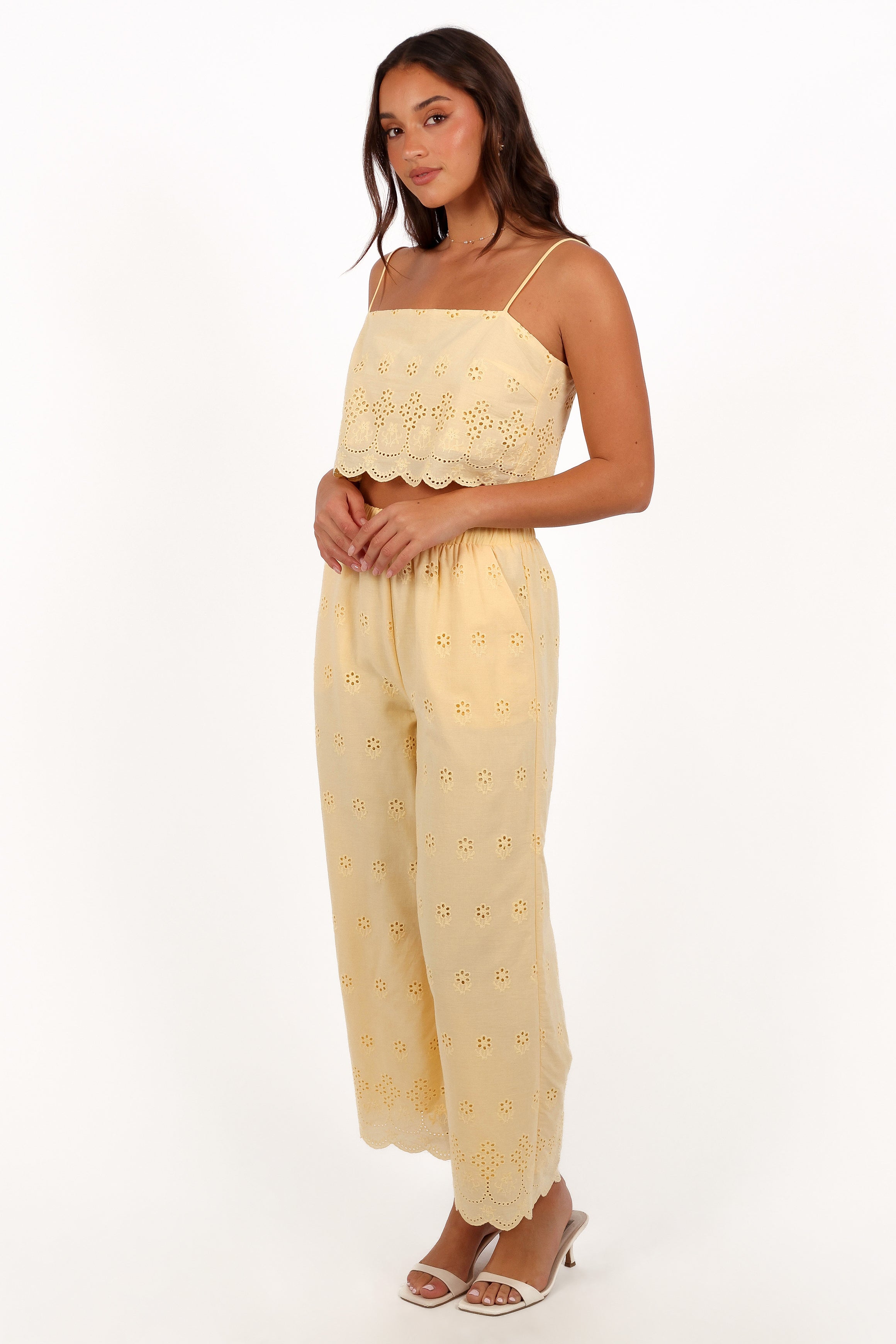 Clementine Pant Set - Honeysuckle Yellow-Aur Fashion