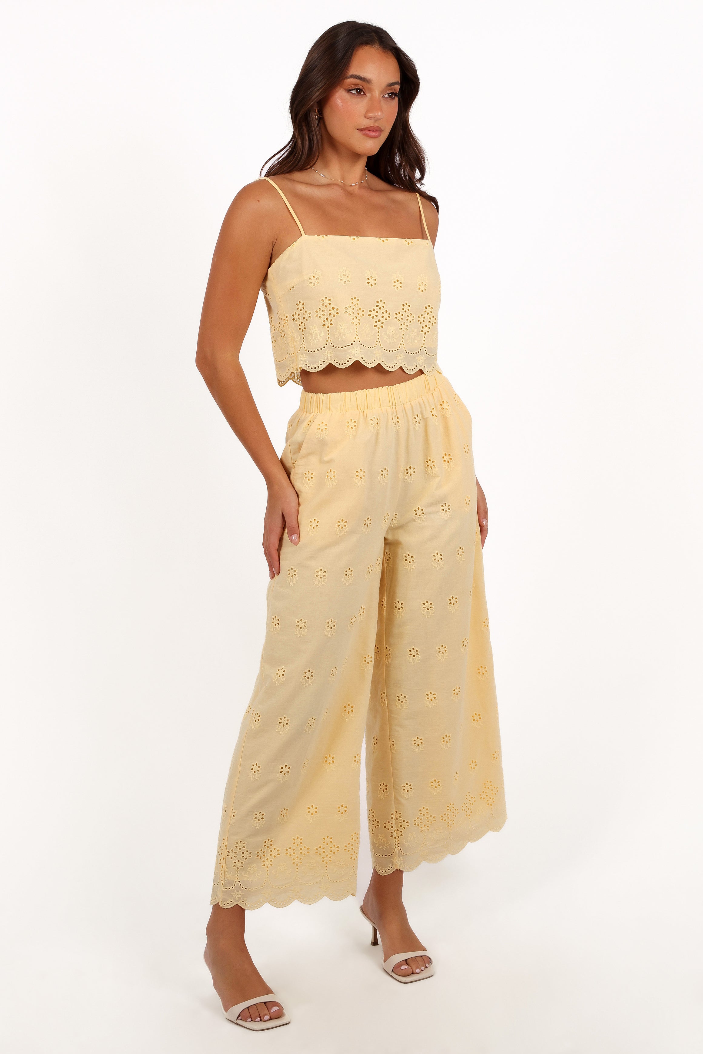 Clementine Pant Set - Honeysuckle Yellow-Aur Fashion