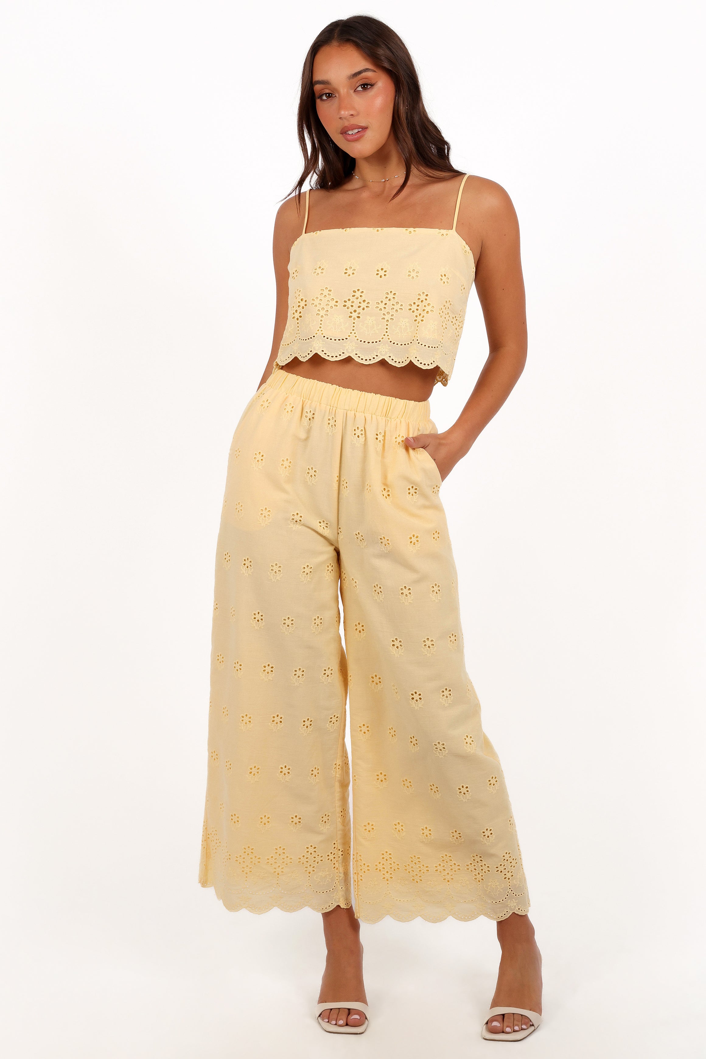 Clementine Pant Set - Honeysuckle Yellow-Aur Fashion