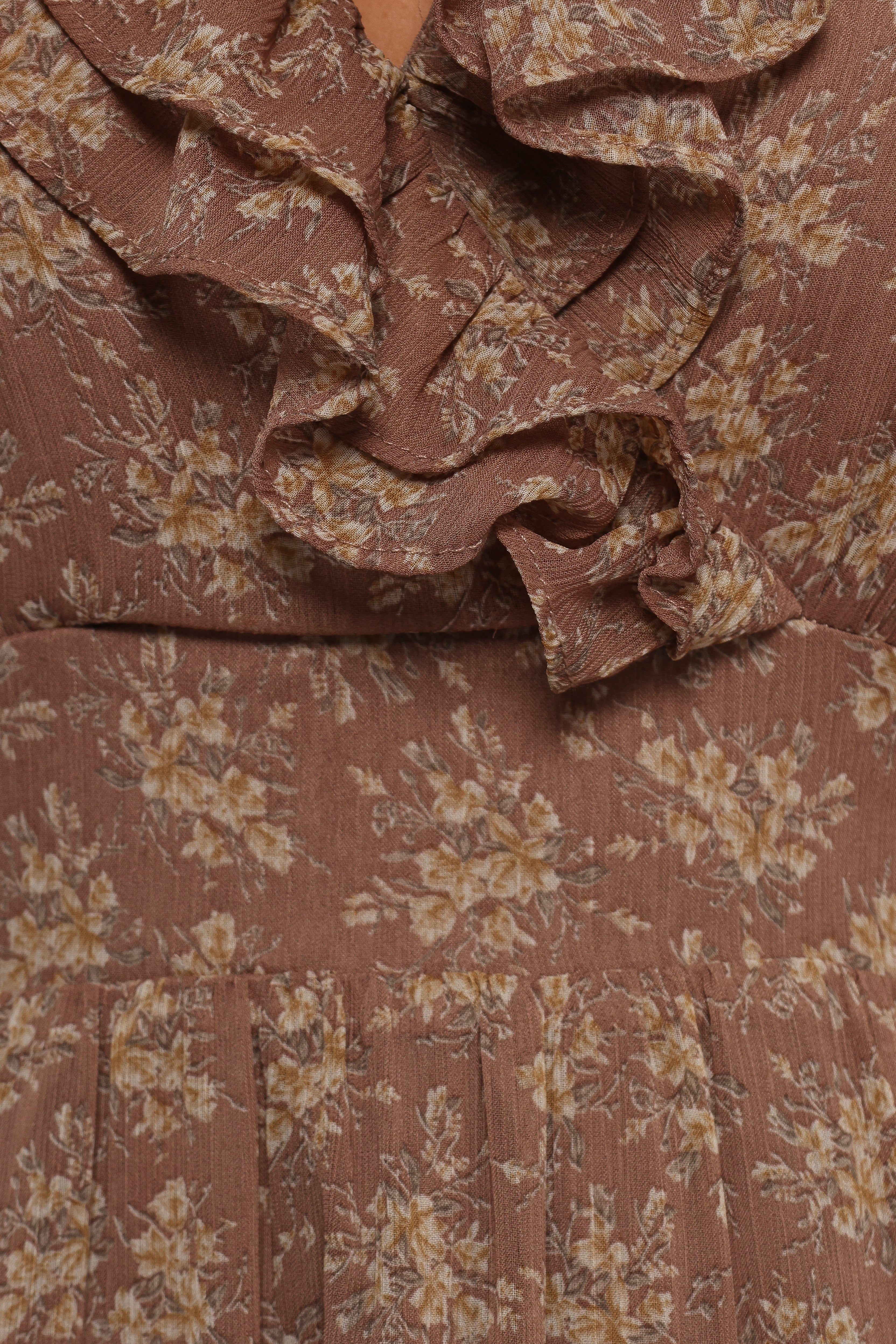 Dayla Maxi Dress - Brown/Light Beige-Aur Fashion