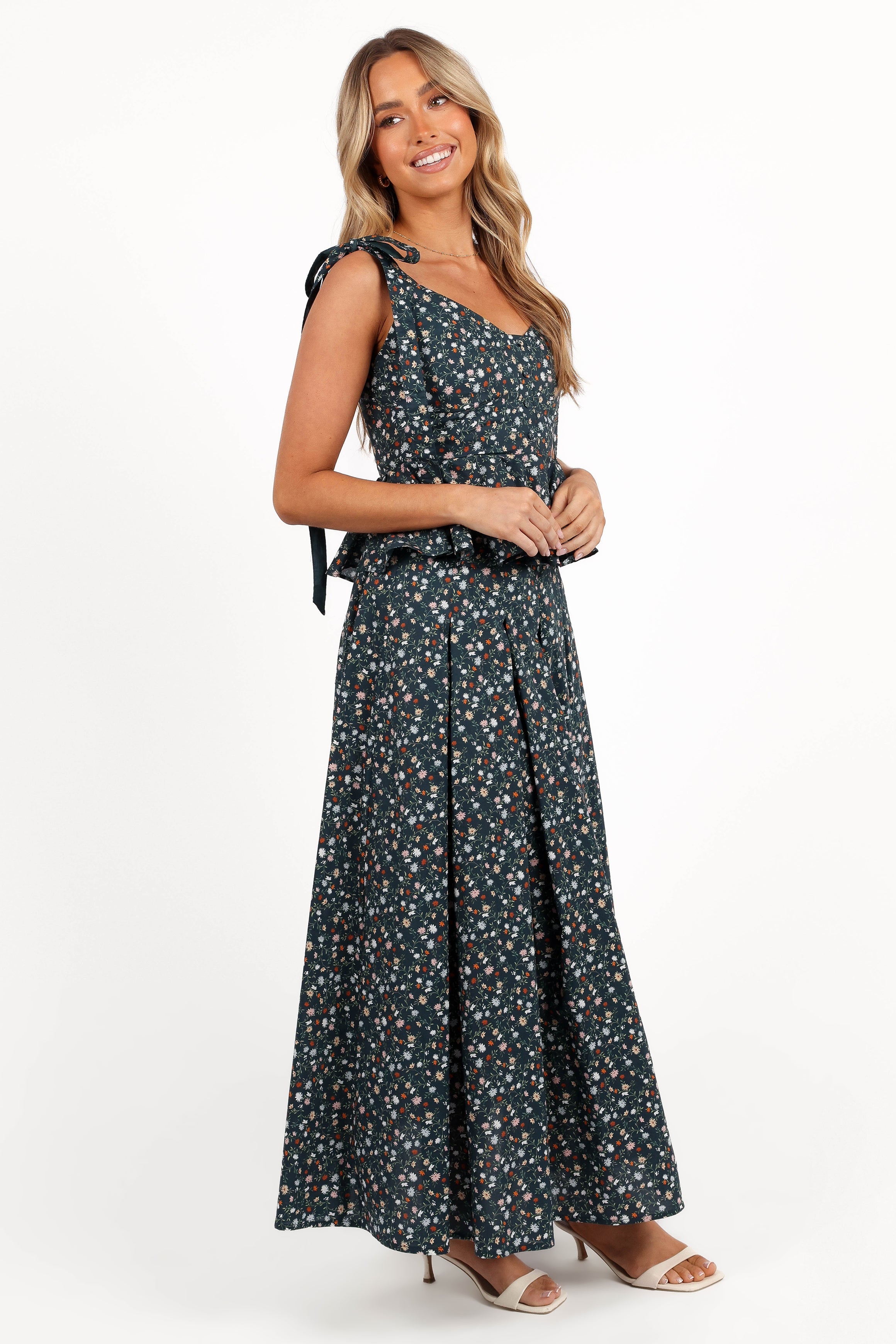 Eden Two Piece Set - Hunter Green-Aur Fashion