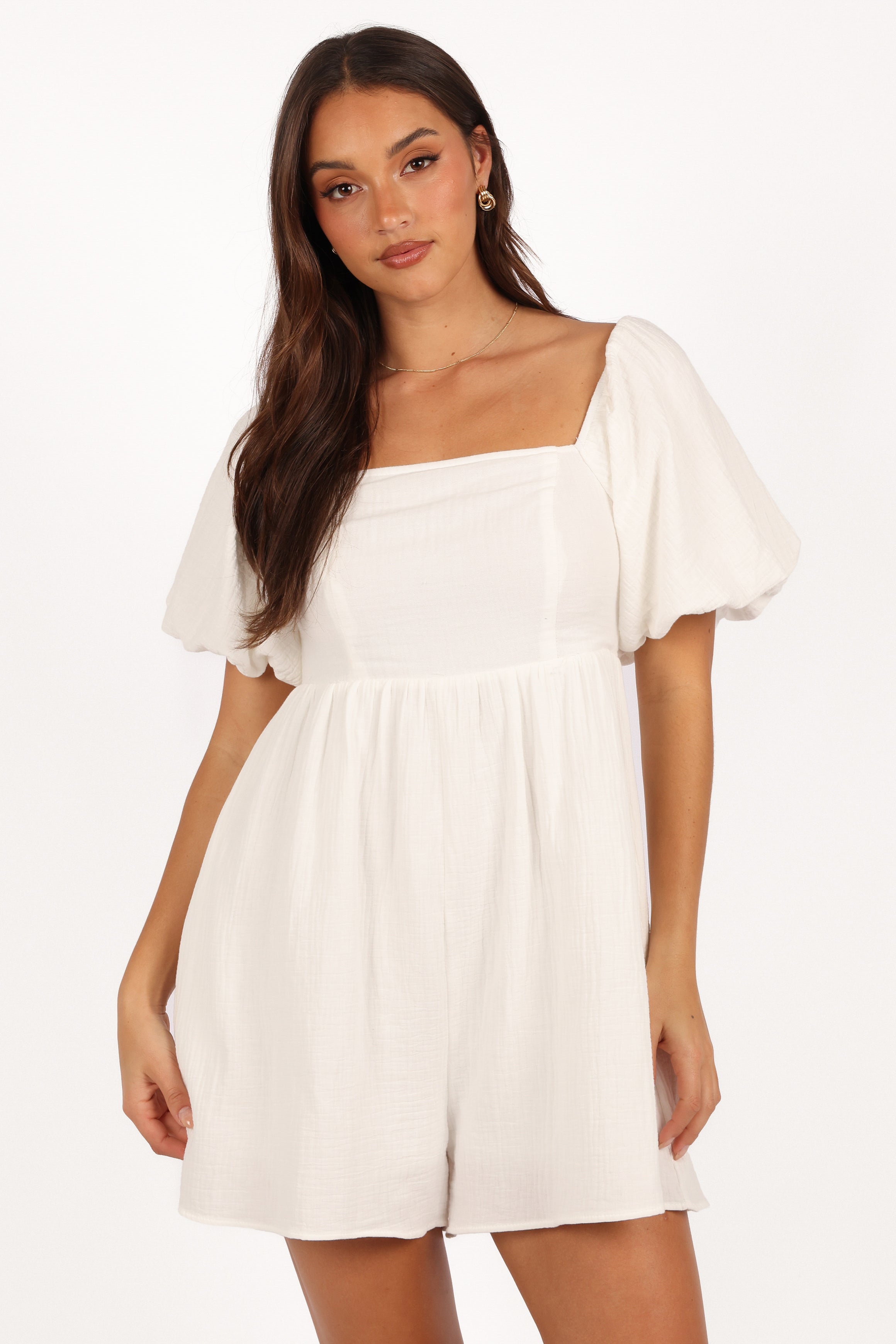 Elise Romper - White-Aur Fashion
