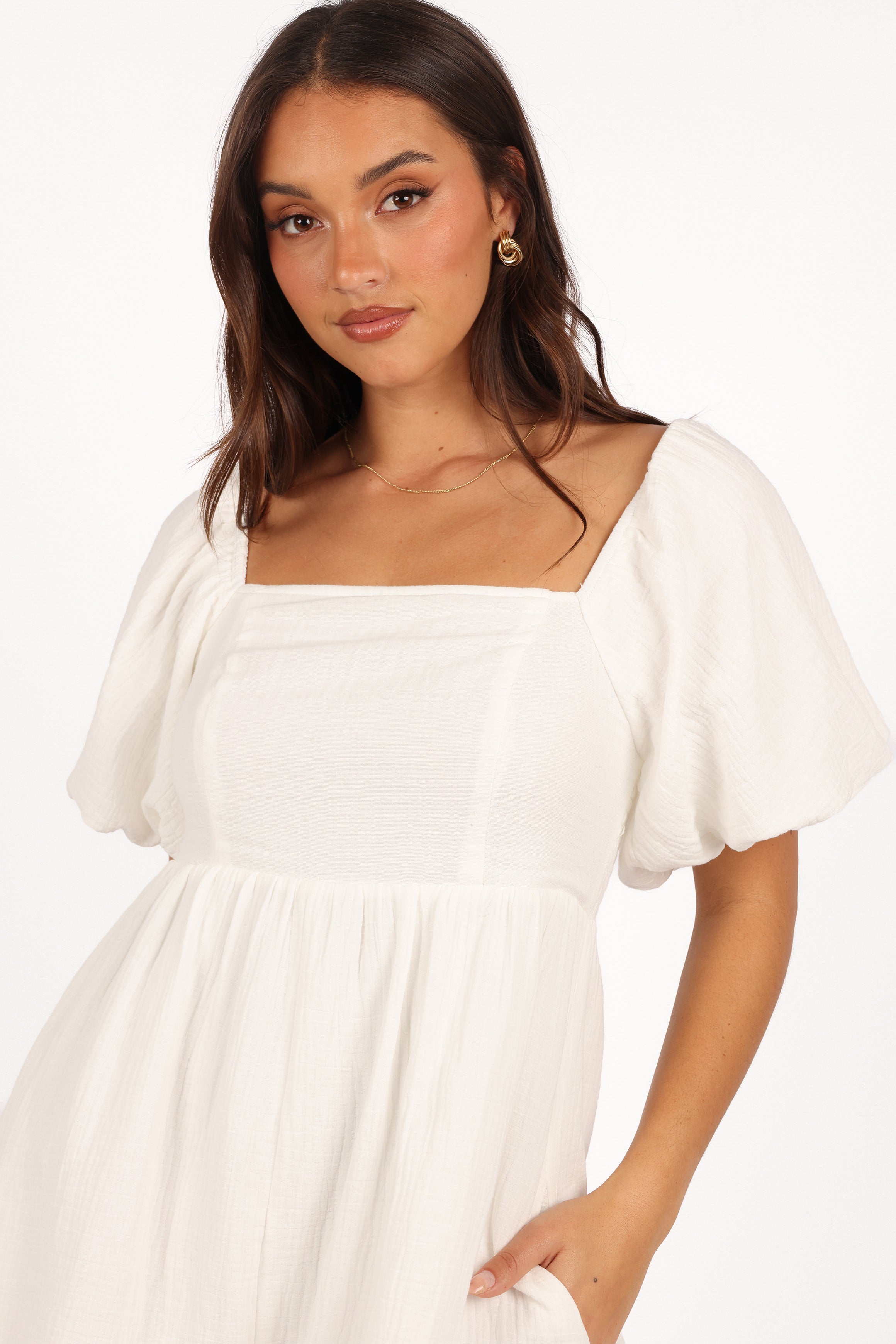 Elise Romper - White-Aur Fashion