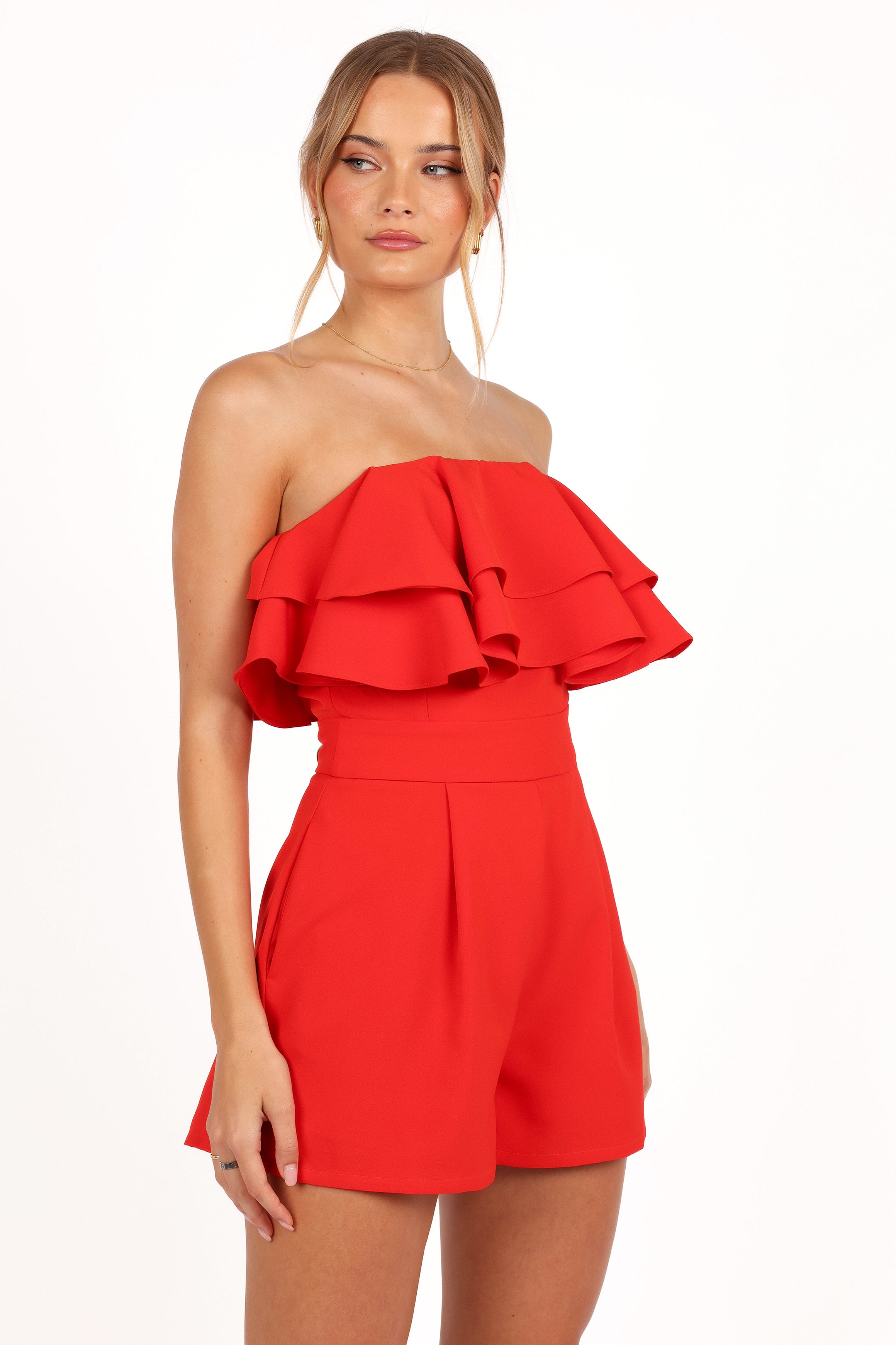 Elliott Romper - Red-Aur Fashion