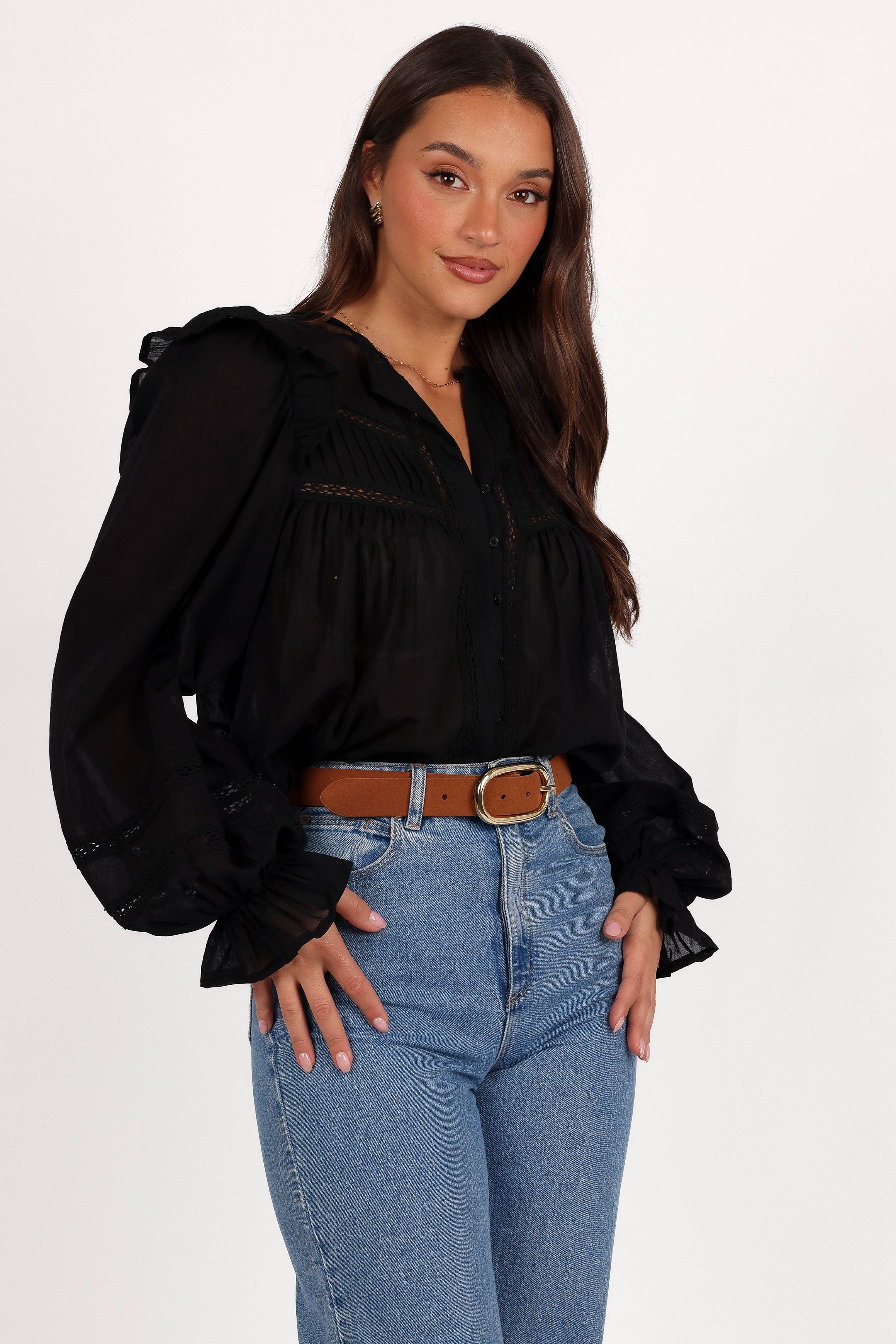 Emelia Top - Black-Aur Fashion