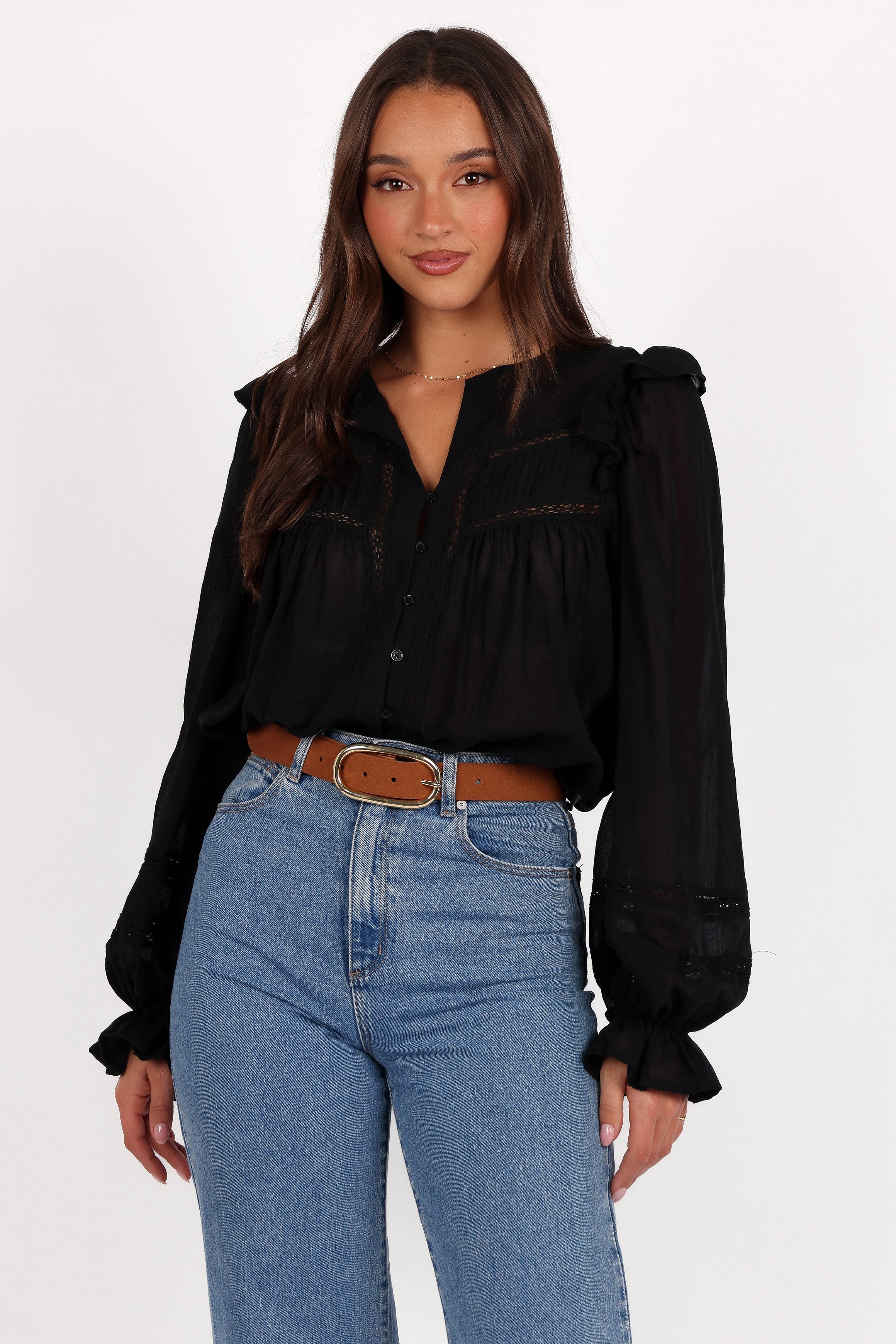 Emelia Top - Black-Aur Fashion