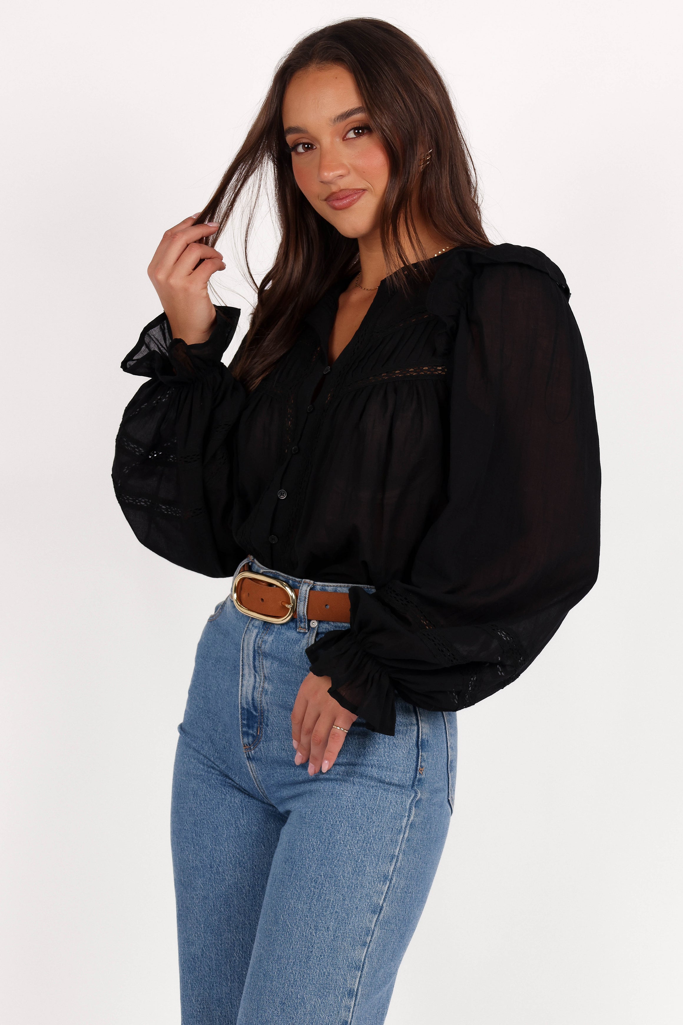 Emelia Top - Black-Aur Fashion
