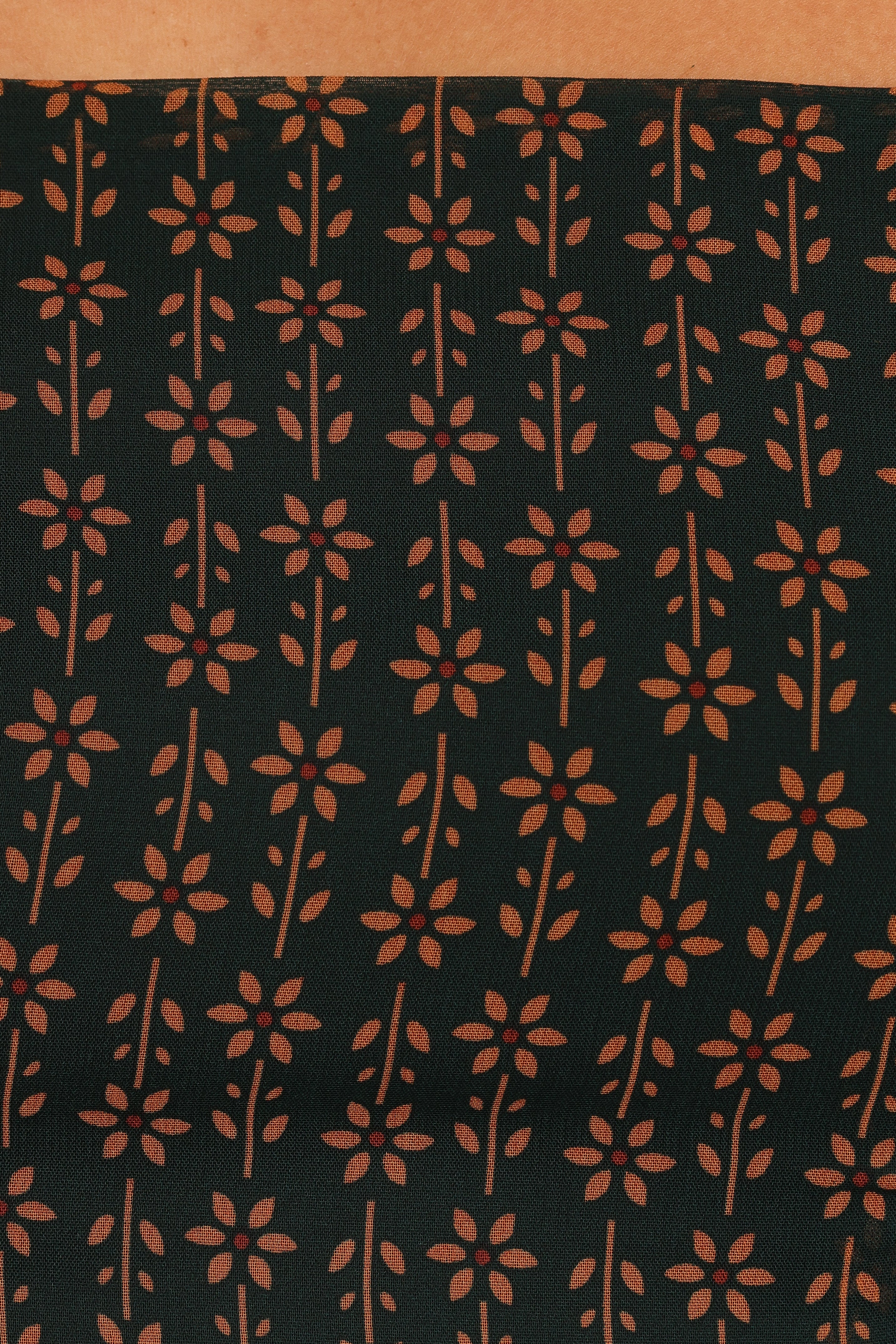 Ettie Long Sleeve Midi Dress - Pine/Tan-Aur Fashion