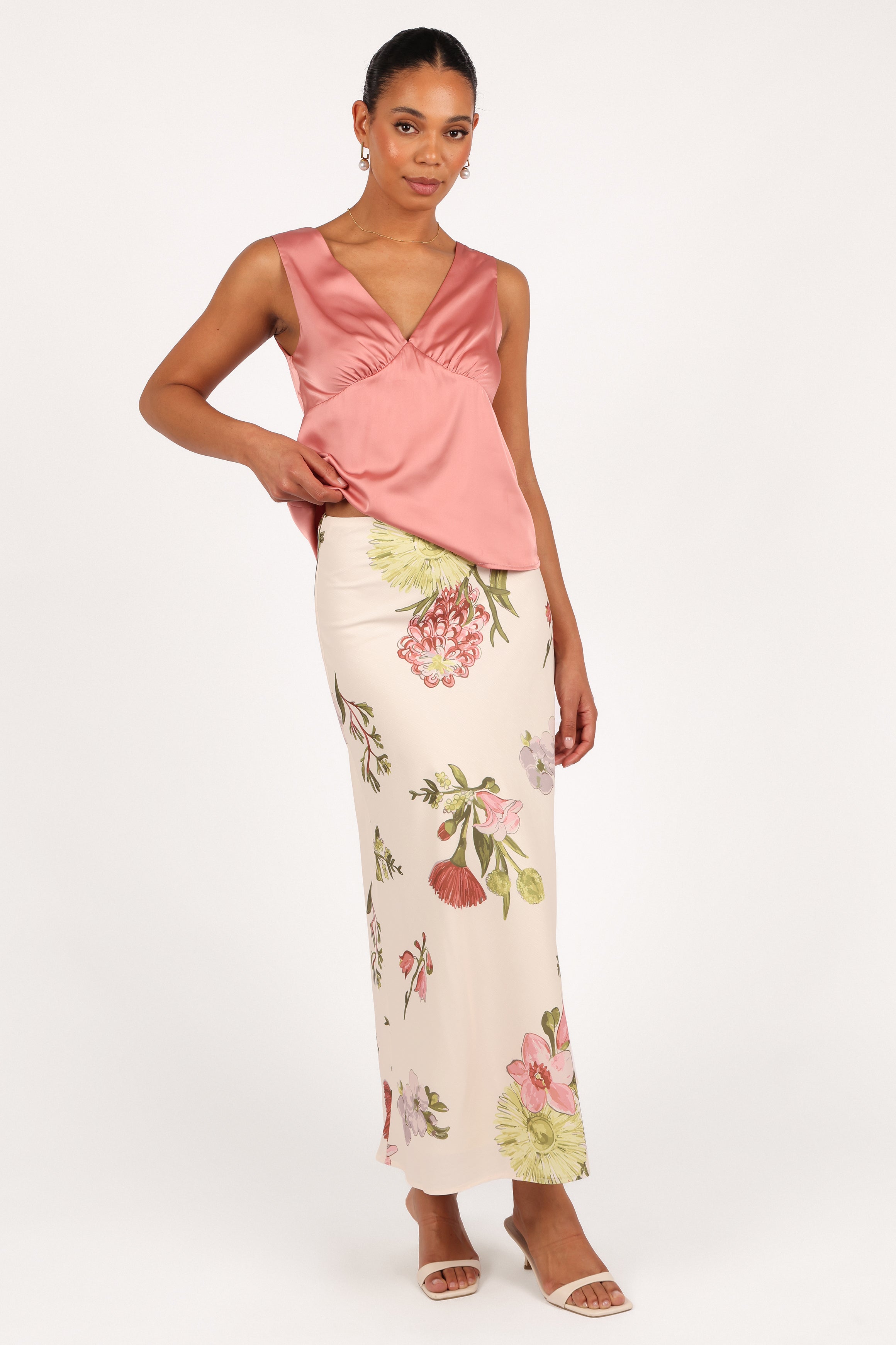 Evie Maxi Skirt - Native Flora-Aur Fashion