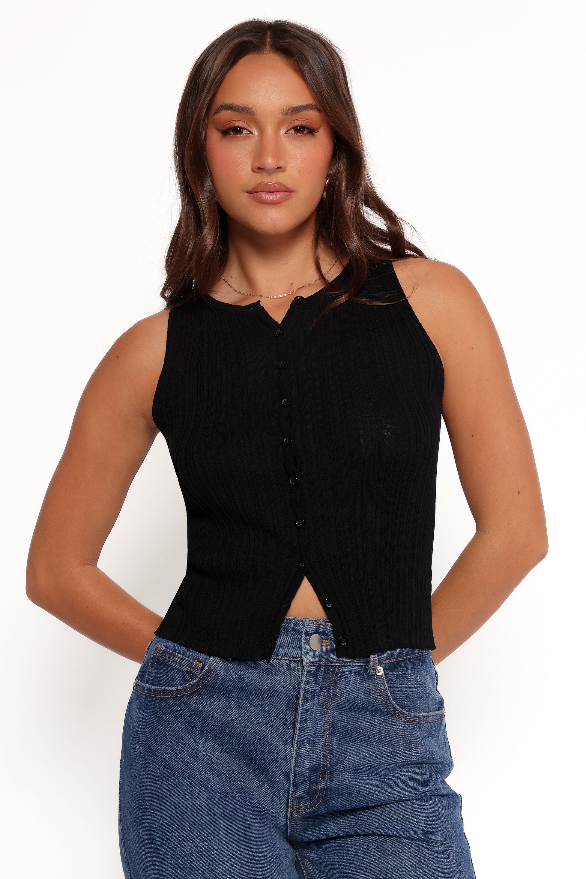 Fairfax Knit Top - Black-Aur Fashion
