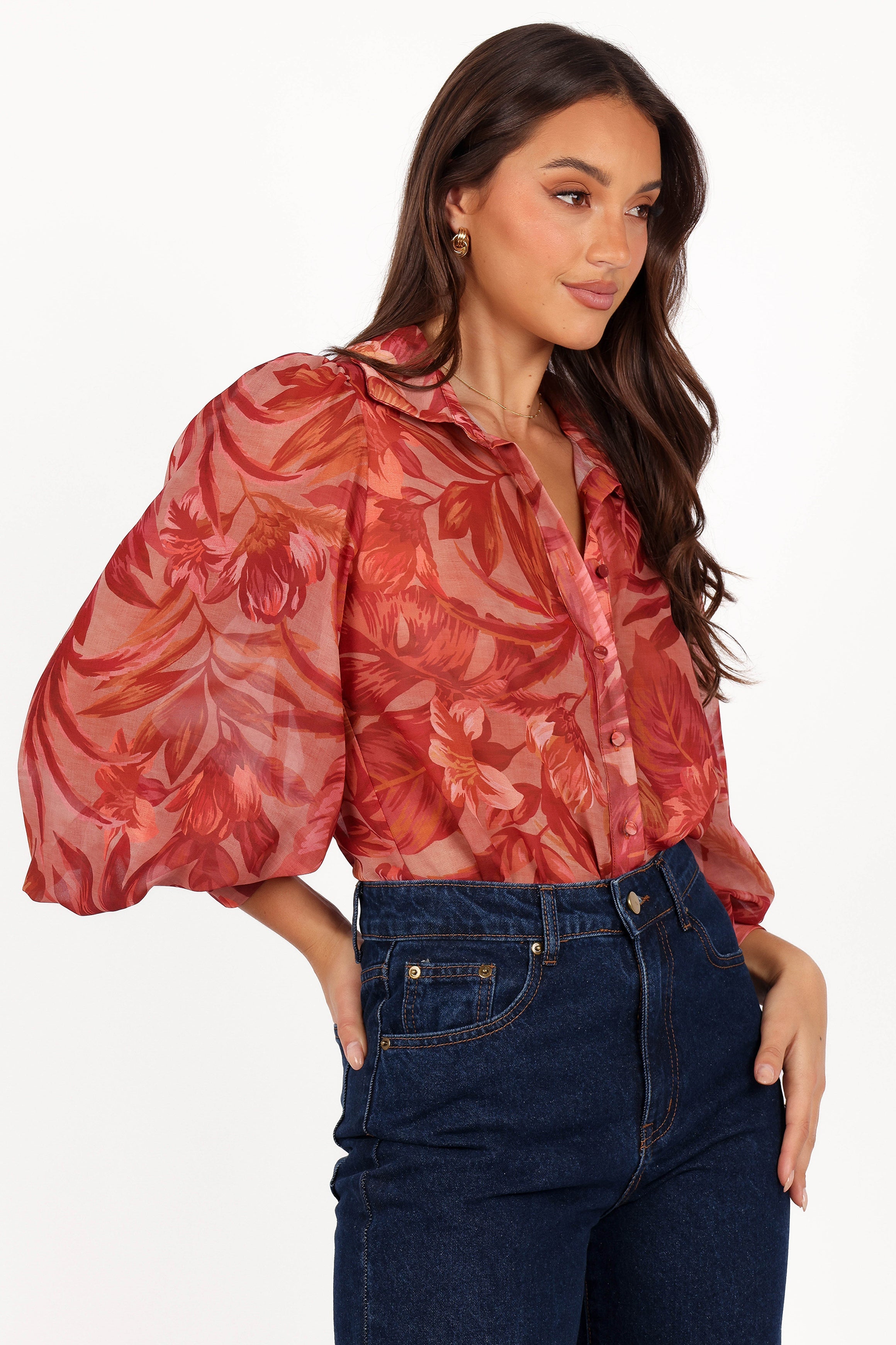 Fleetwood Blouse - Tropics-Aur Fashion