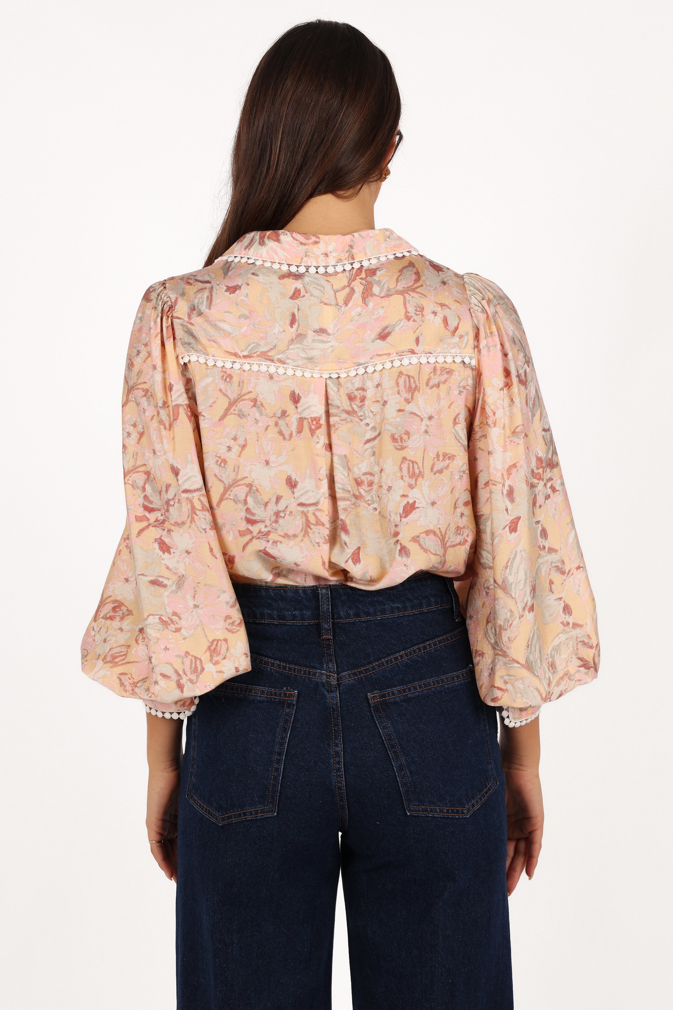 Floria Top - Beige Floral-Aur Fashion