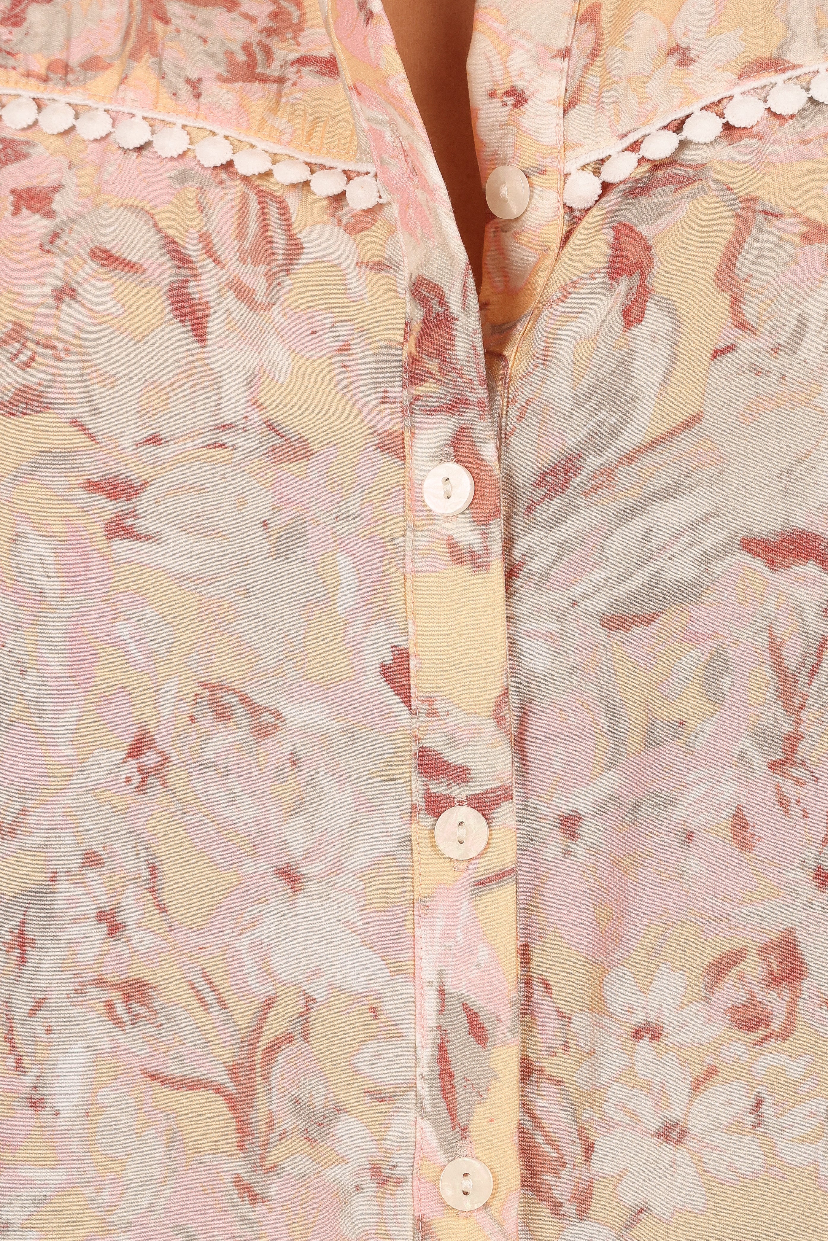 Floria Top - Beige Floral-Aur Fashion