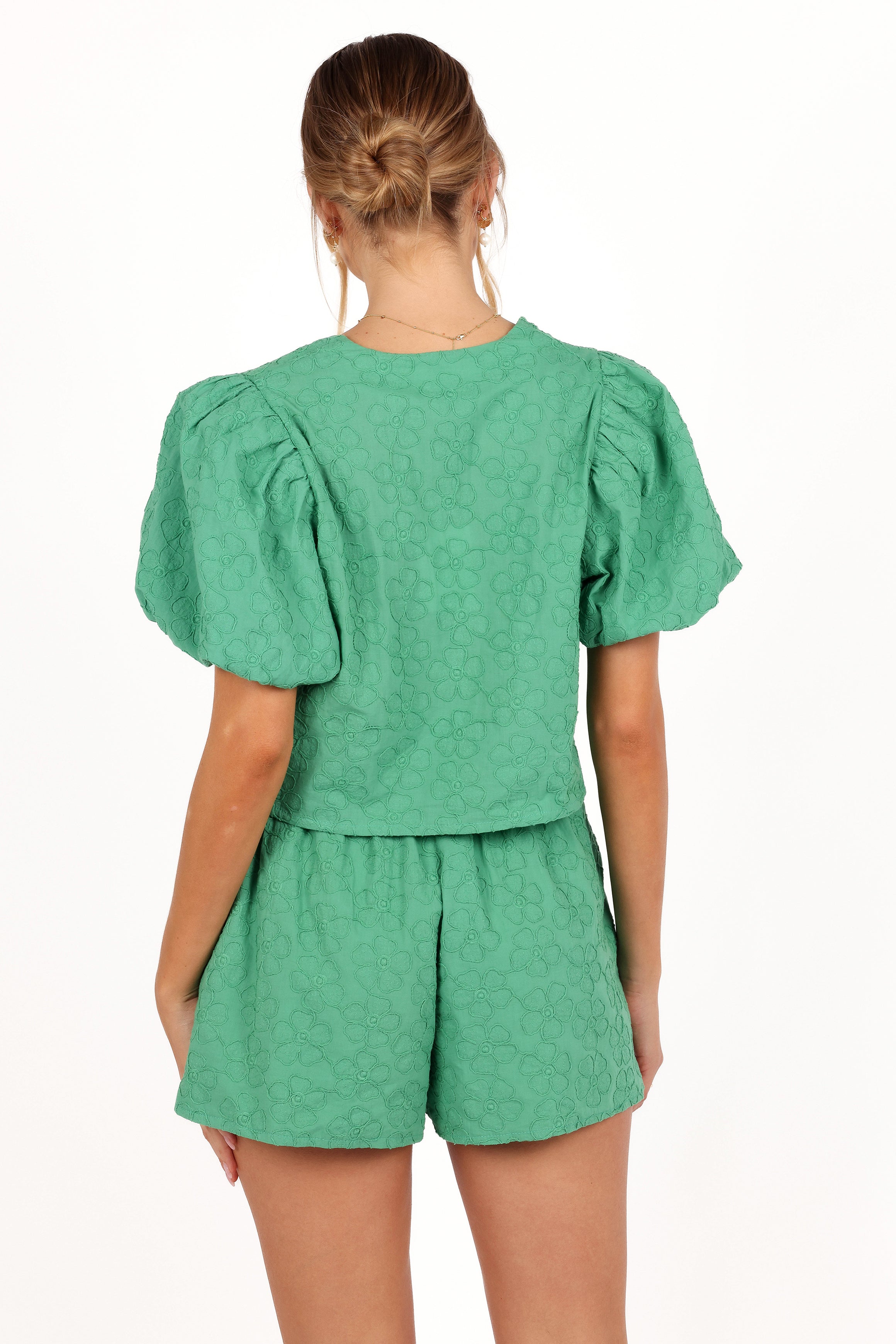 Hanna Short Set - Green-Aur Fashion