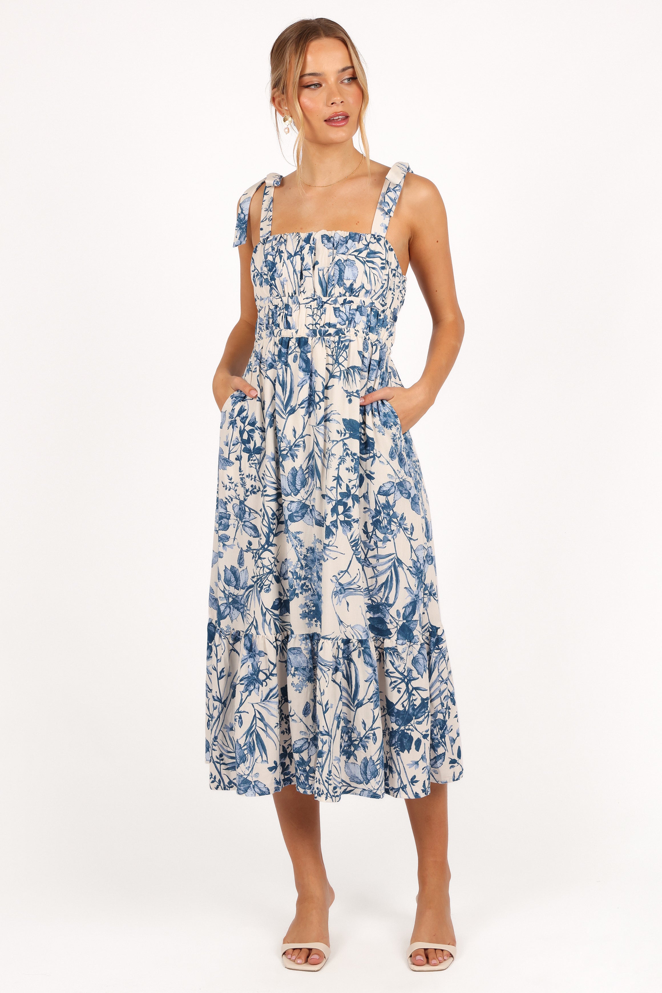 Harlowe Midi Dress - Porcelain Blue-Aur Fashion