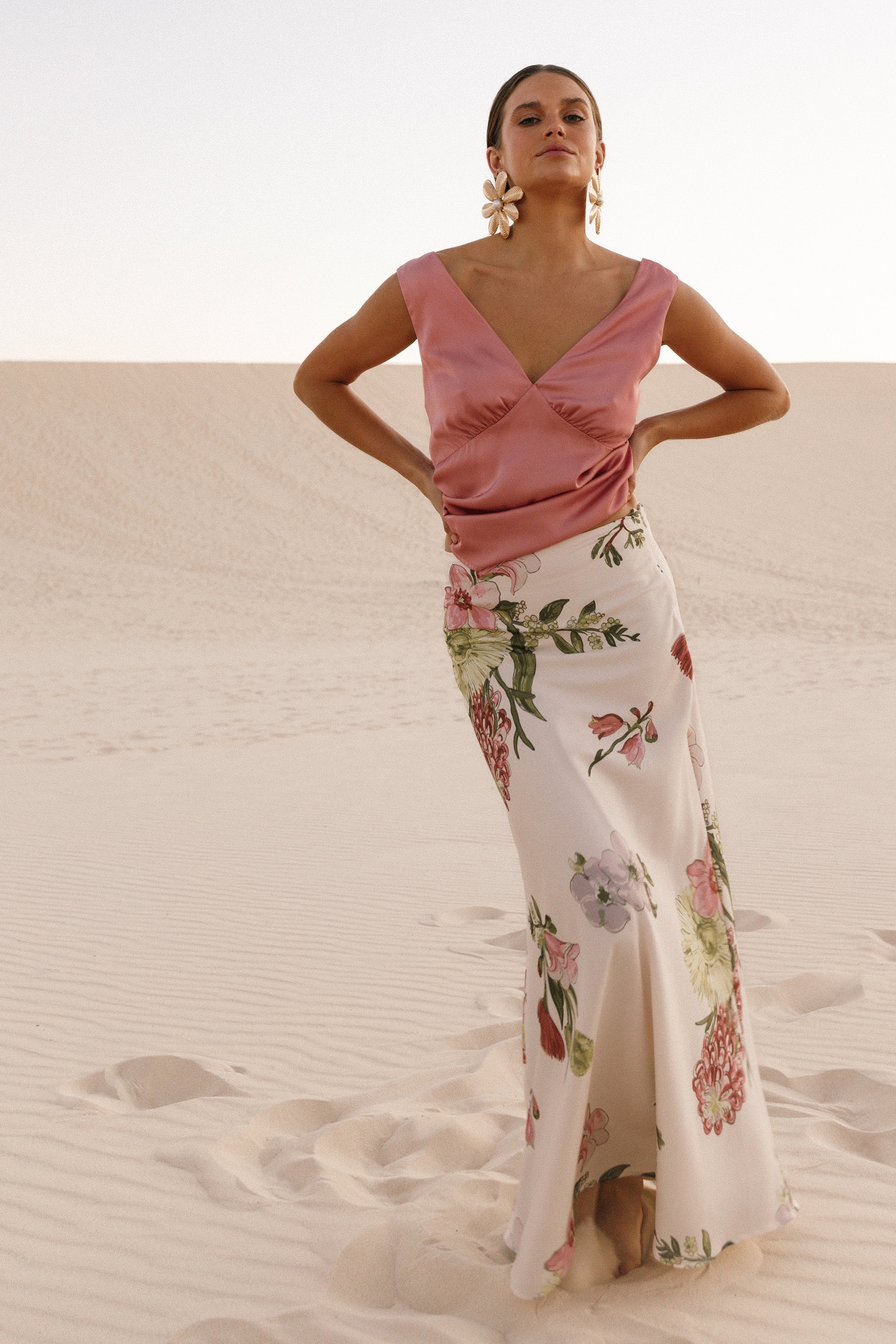 Evie Maxi Skirt - Native Flora-Aur Fashion
