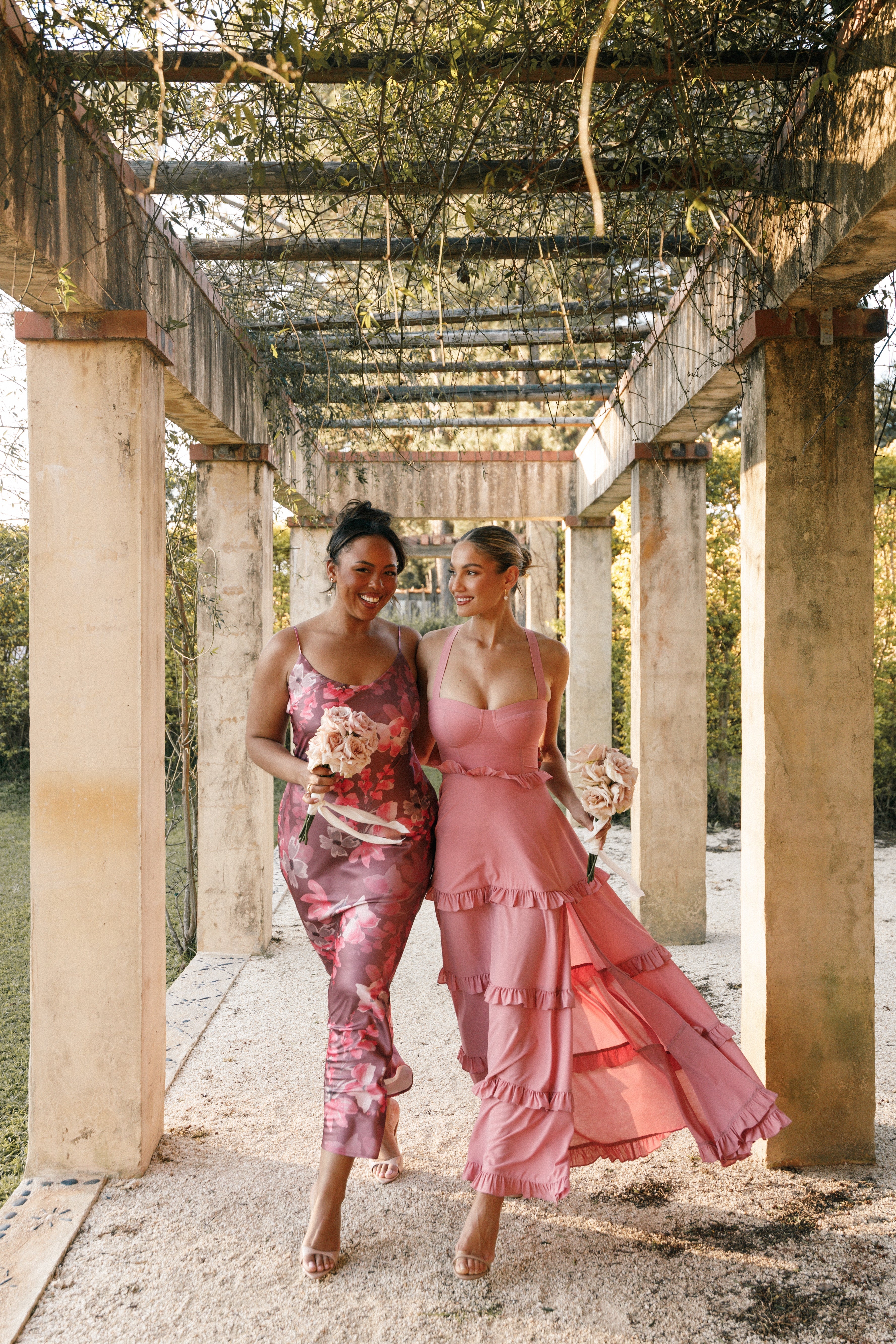 Jamie Maxi Slip Dress - Dark Rose Floral-Aur Fashion